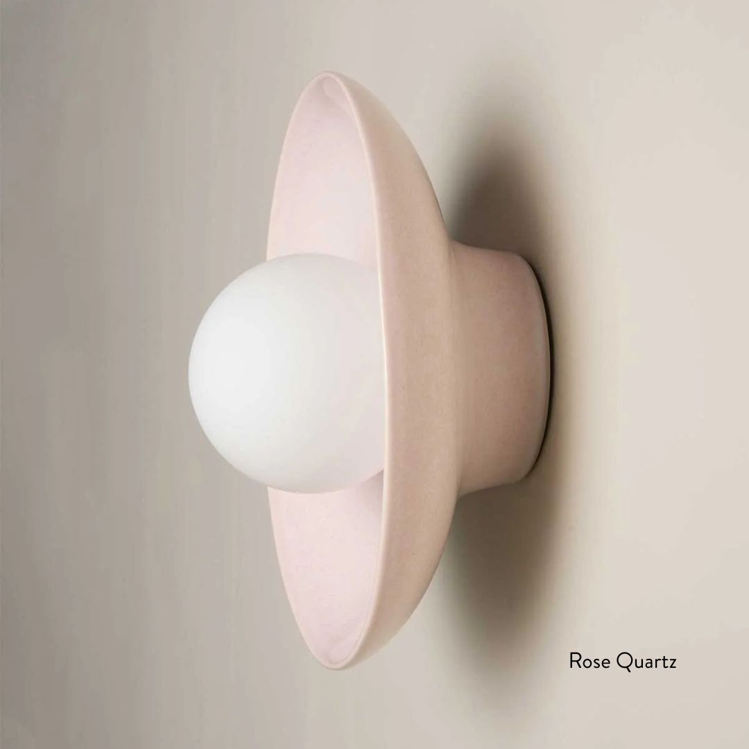 Ceramic Wall Dish Sconce Light
