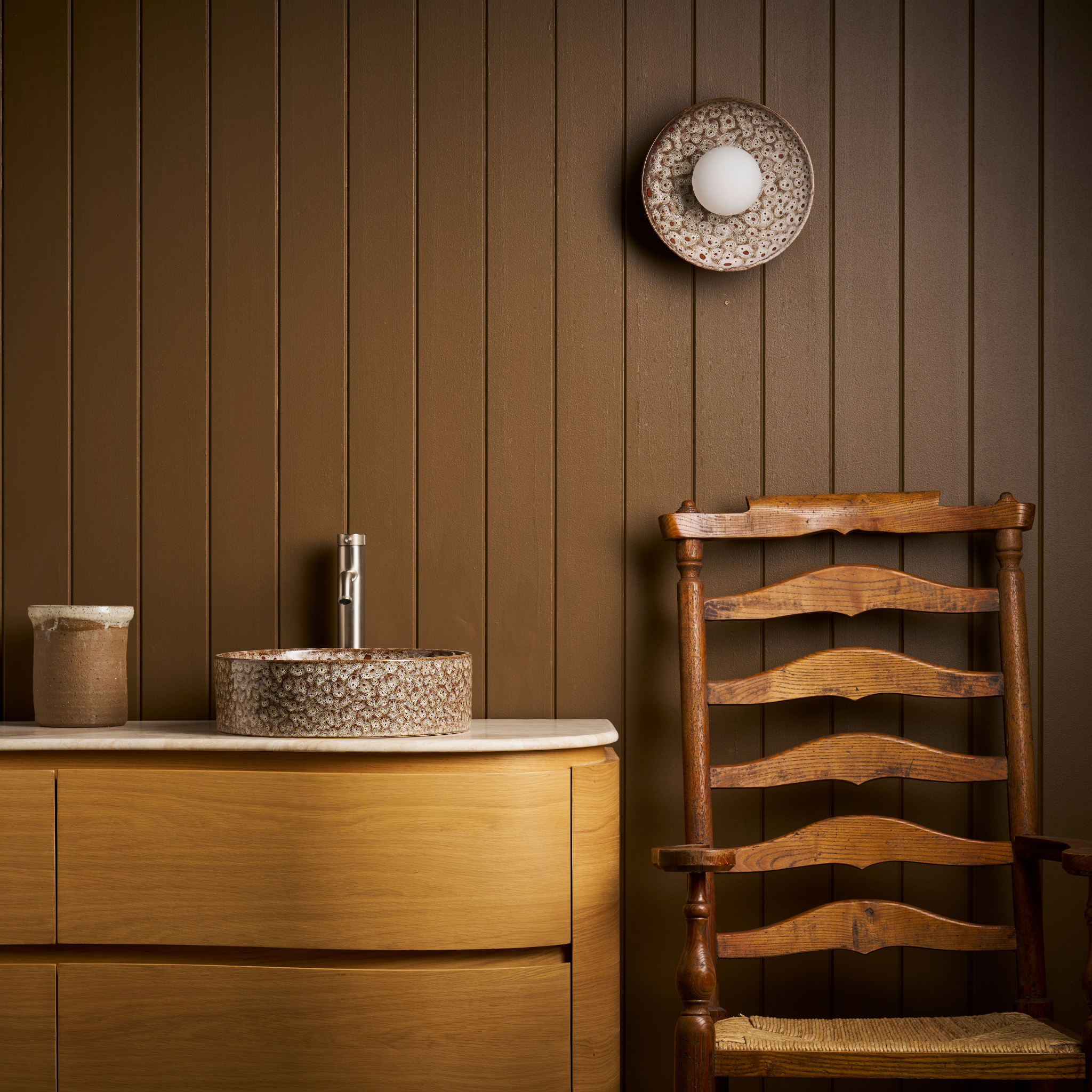 Ceramic Wall Dish Sconce Light