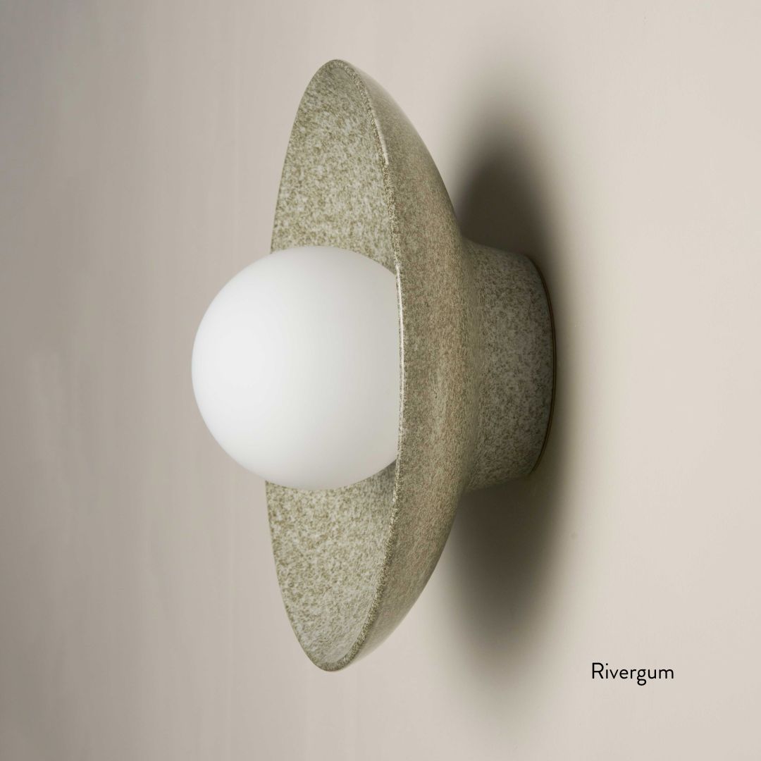 Ceramic Wall Dish Sconce Light