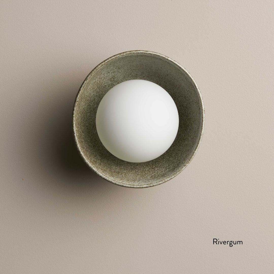 Ceramic Wall Bowl Sconce Light