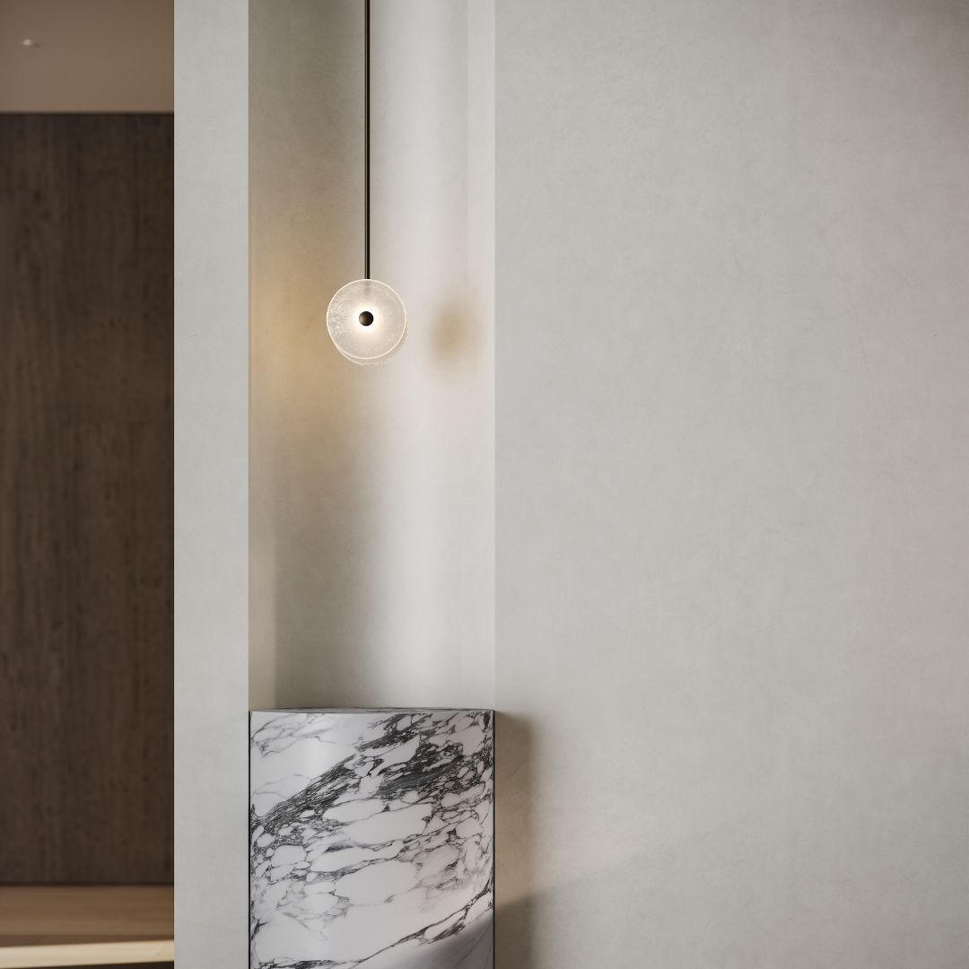 Coral Duo Rod Pendant - Frosted