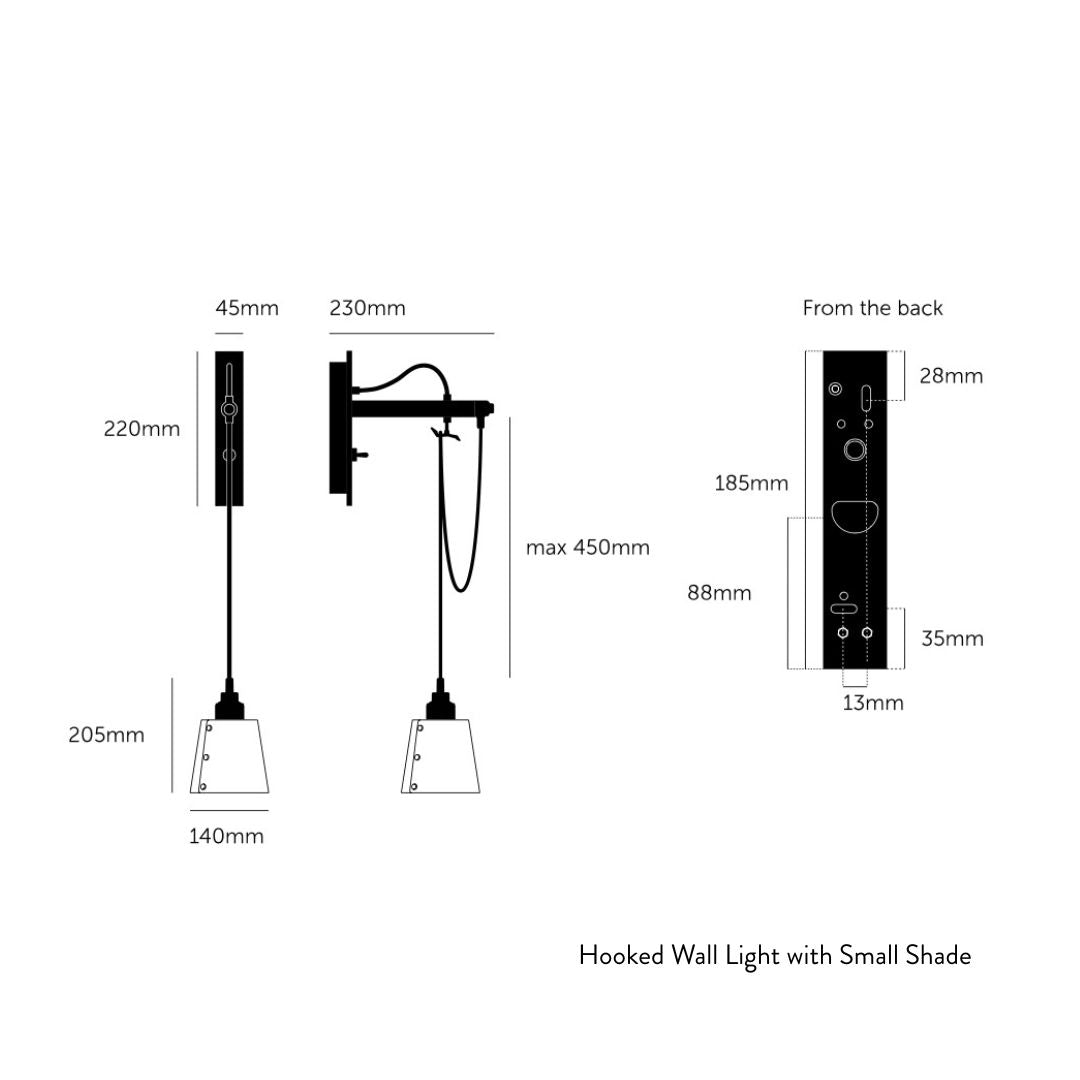 Hooked Wall Light with Shade
