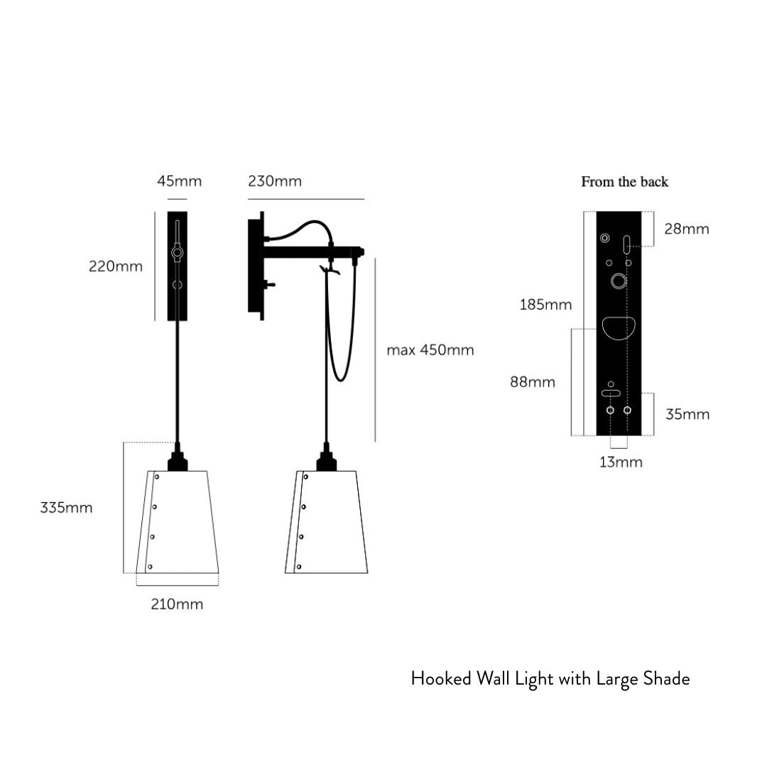 Hooked Wall Light with Shade
