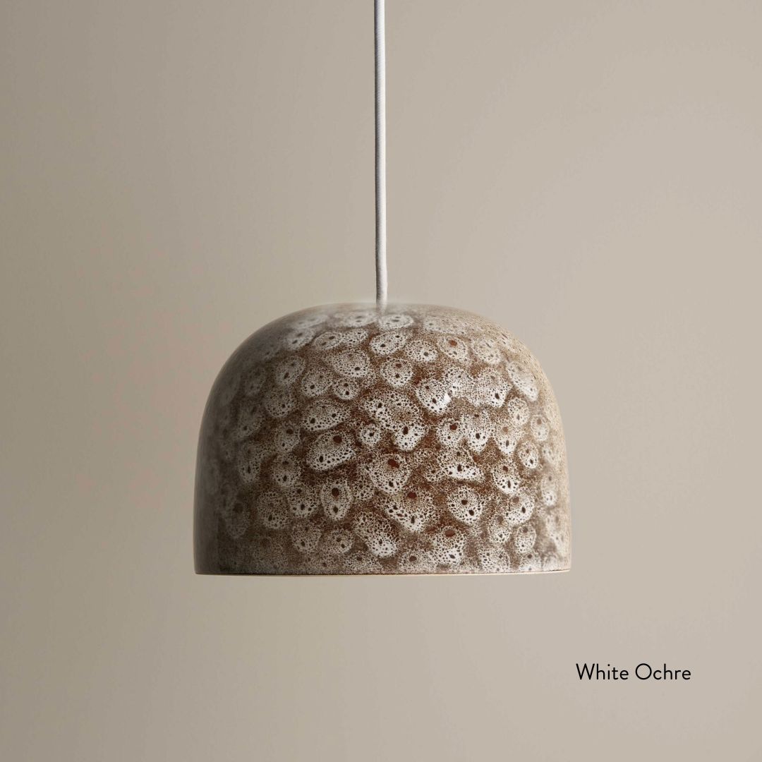 Ceramic Pendant Bell Light Large