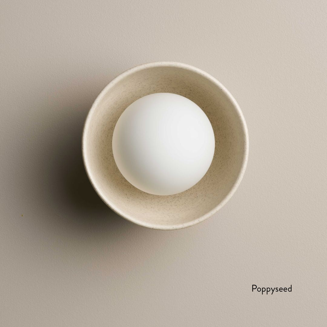Ceramic Wall Bowl Sconce Light