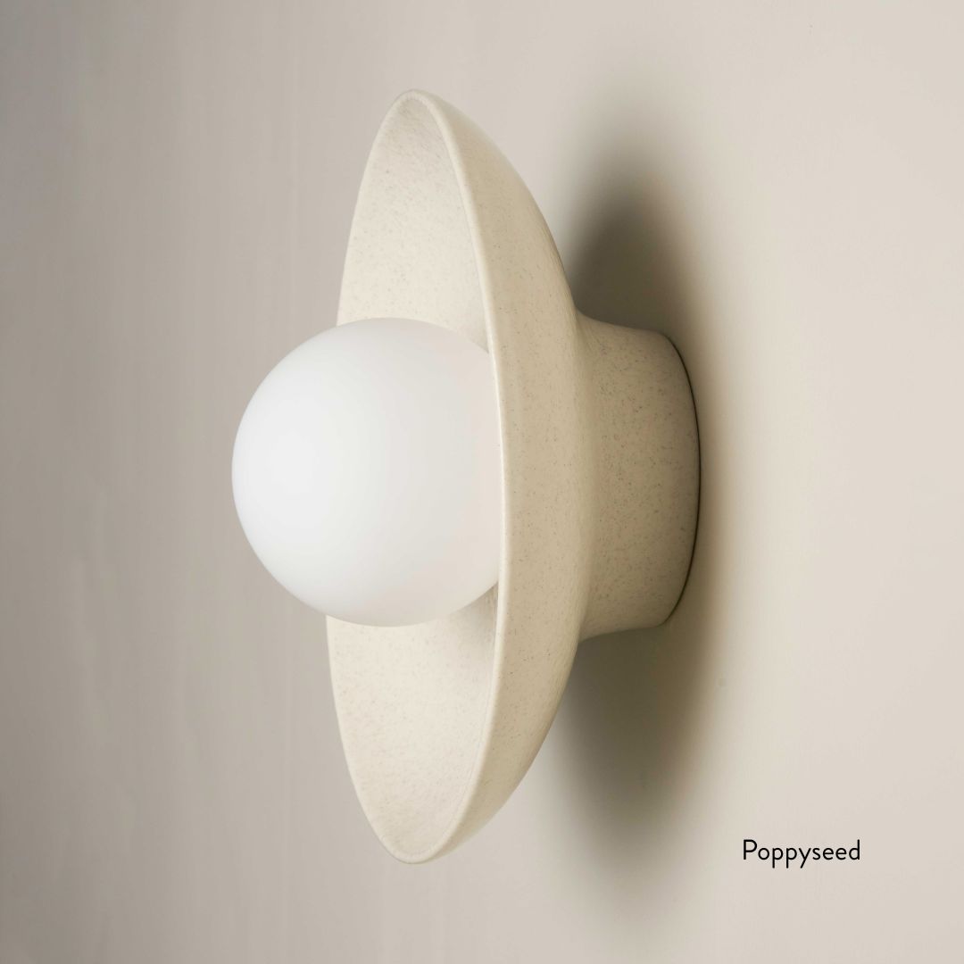 Ceramic Wall Dish Sconce Light