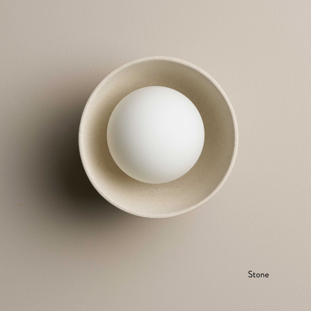 Ceramic Wall Bowl Sconce Light