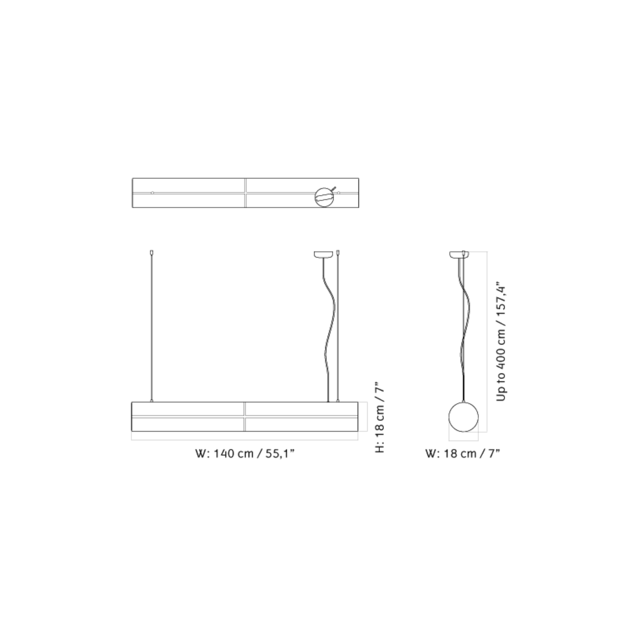 Hashira Linear Pendant Lamp