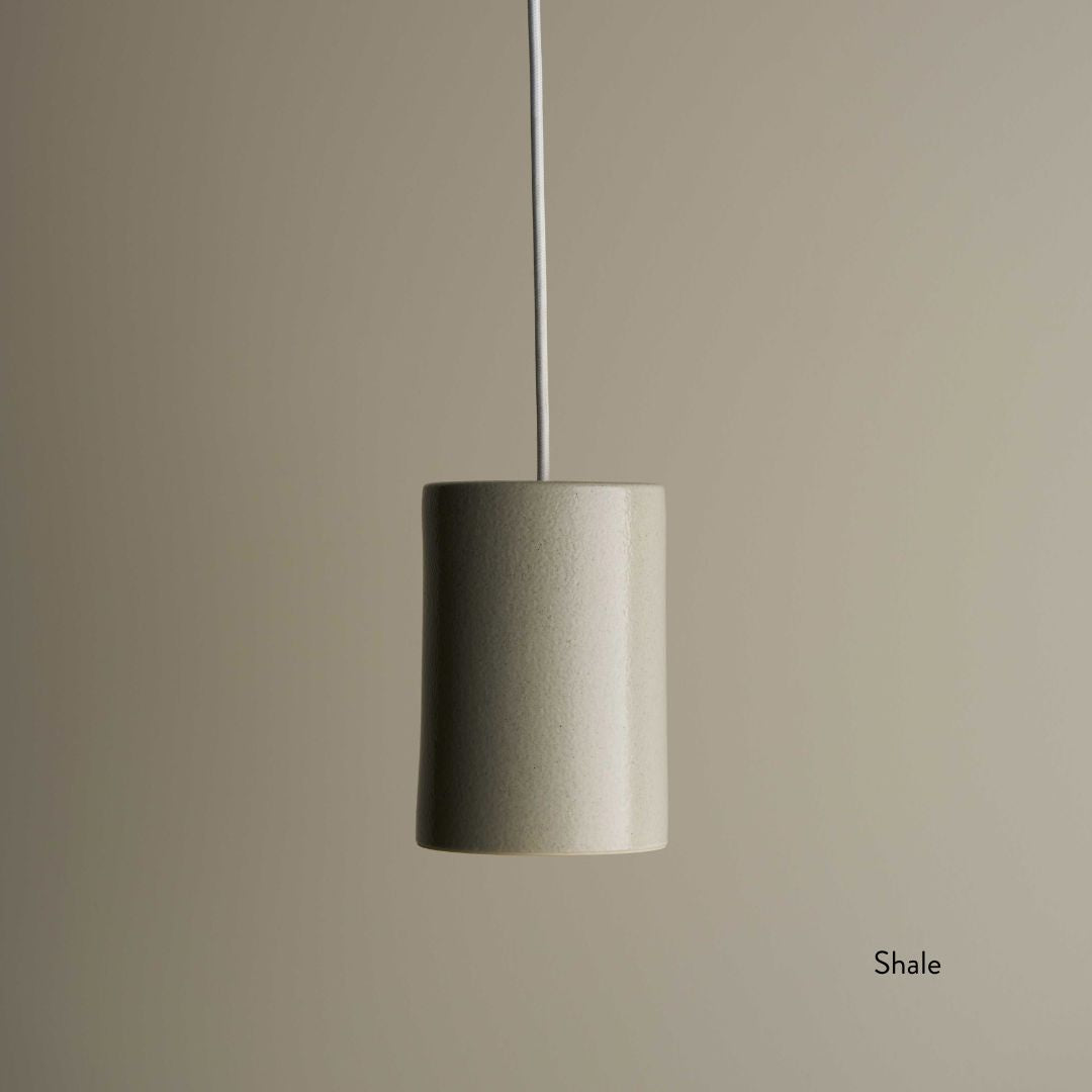 Ceramic Cylinder Pendant Light Small