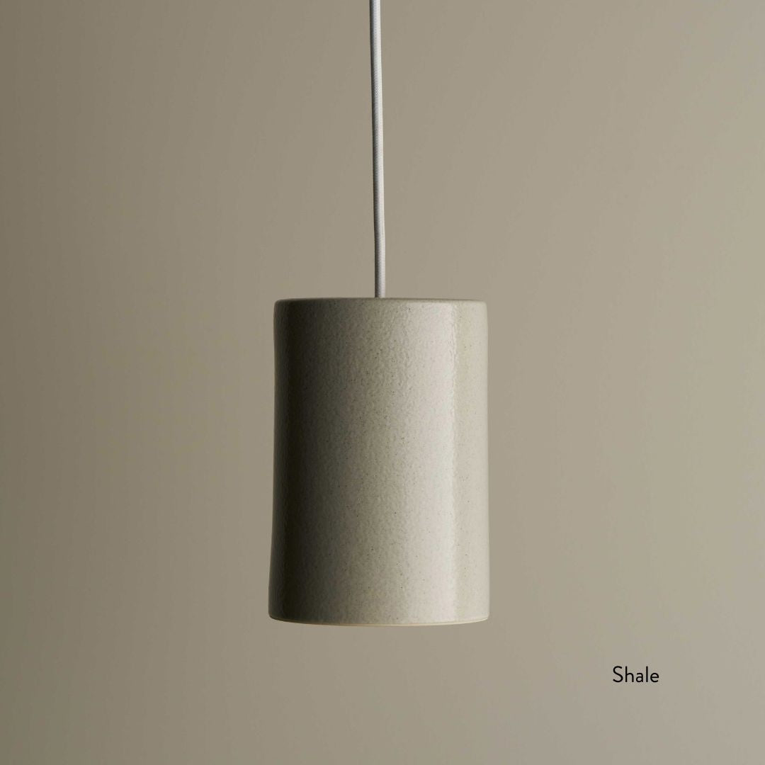 Ceramic Pendant Cylinder Light Large