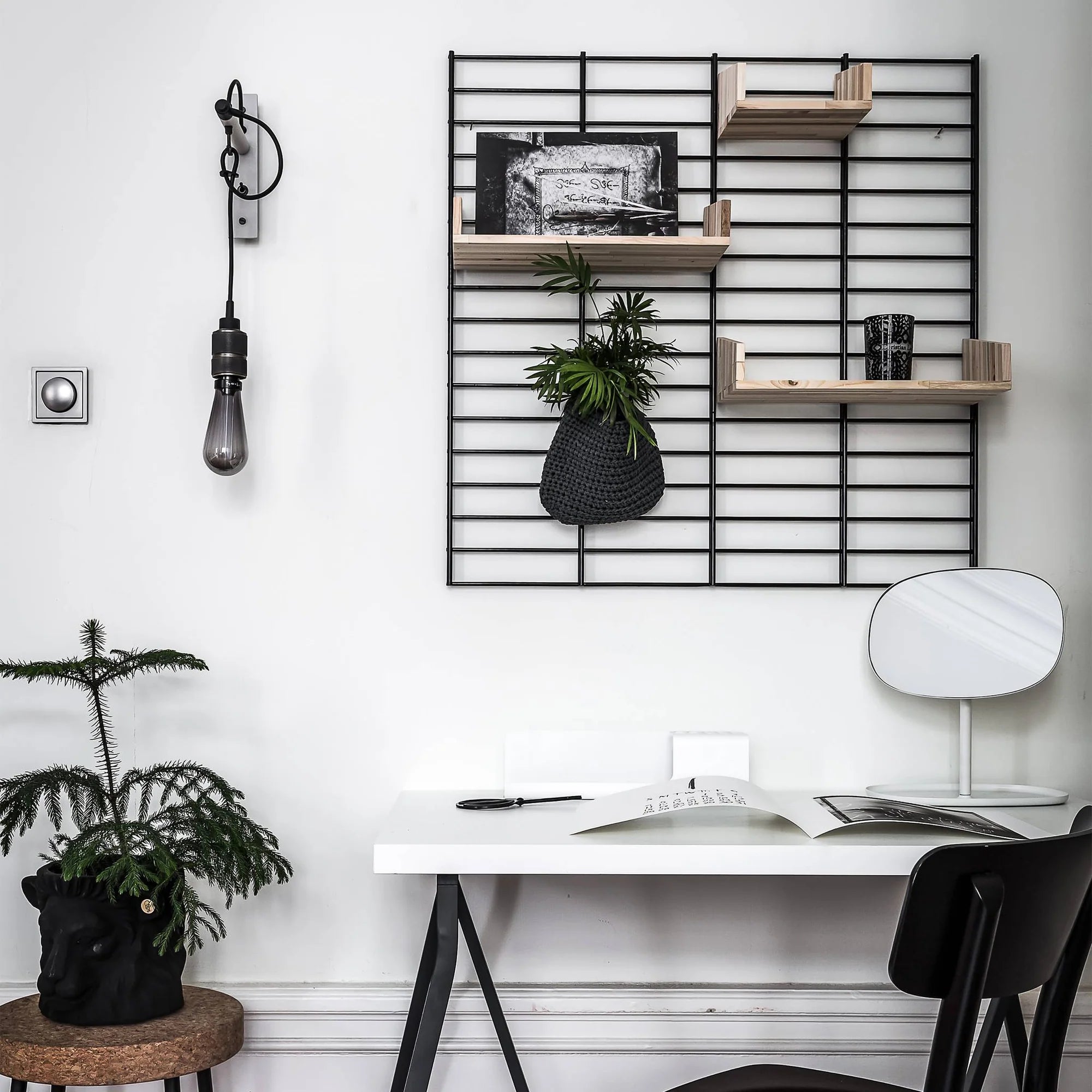 Hooked Wall Light - Nude