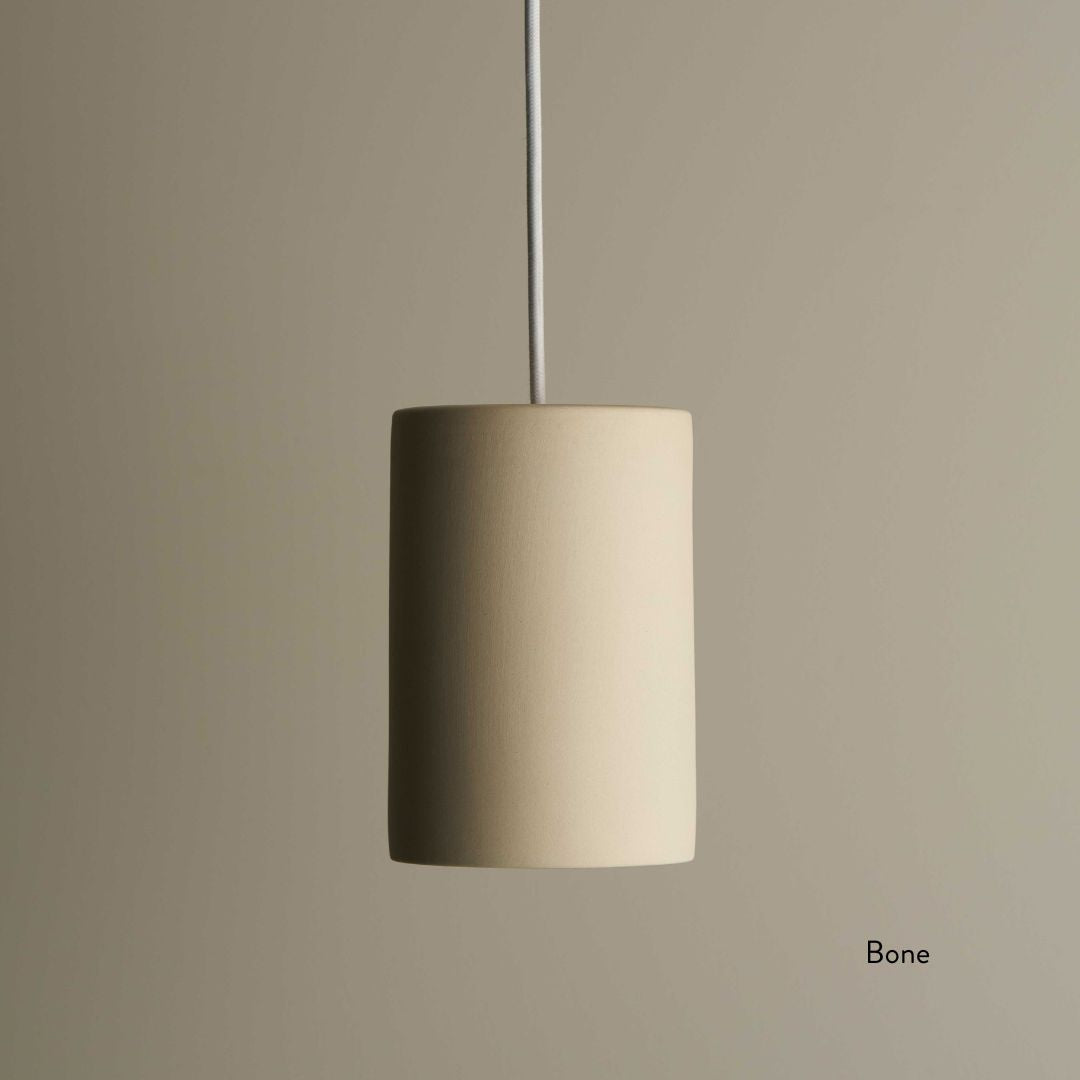 Ceramic Pendant Cylinder Light Large