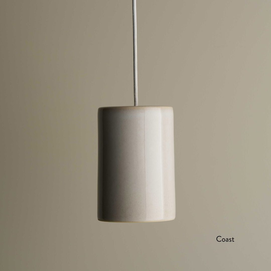 Ceramic Pendant Cylinder Light Large