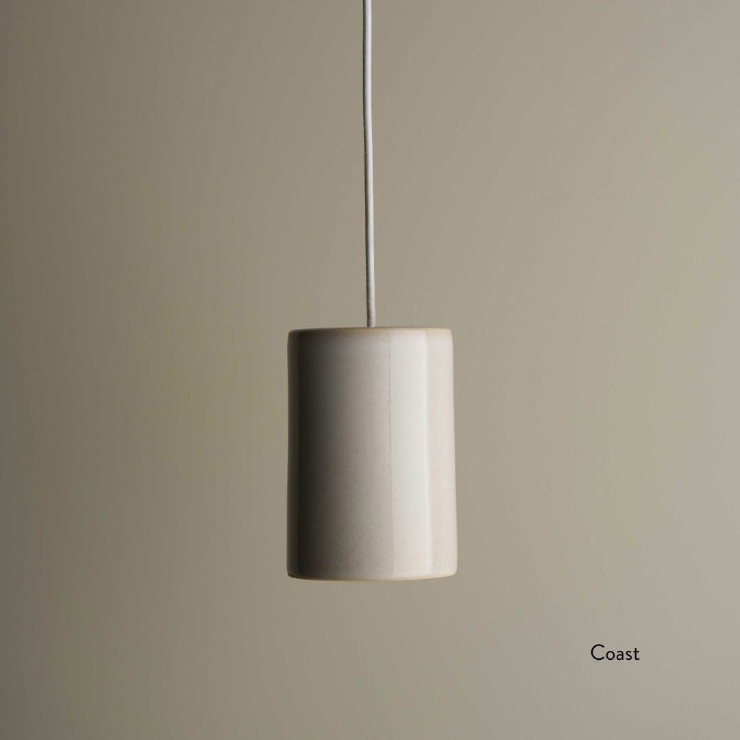 Ceramic Cylinder Pendant Light Small