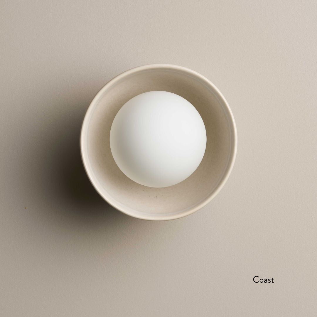 Ceramic Wall Bowl Sconce Light