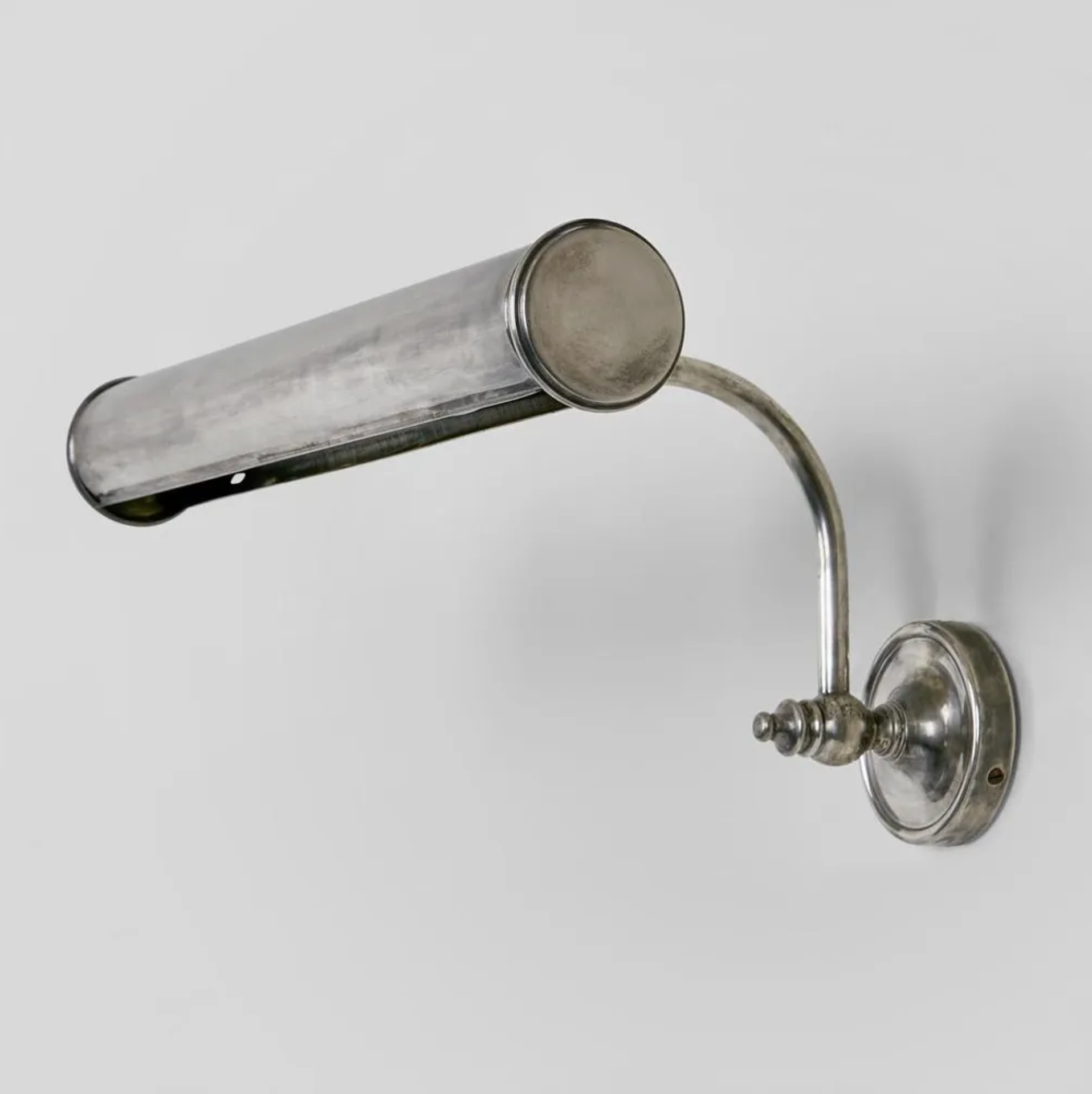 Metal picture light on a white background