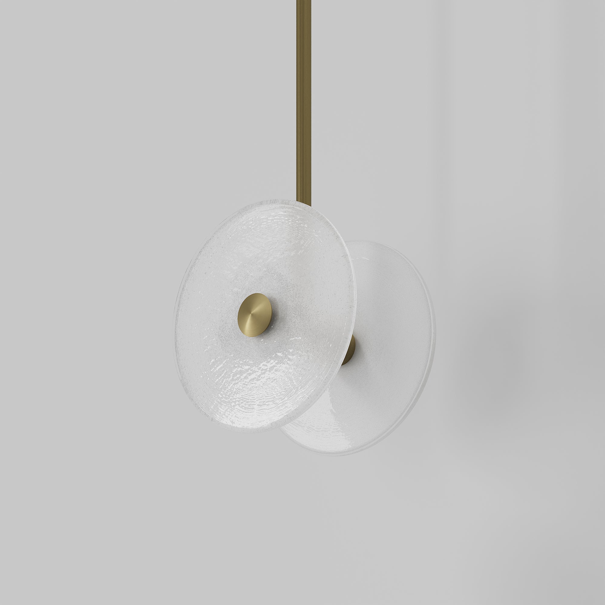 Coral Duo Rod Pendant - Frosted