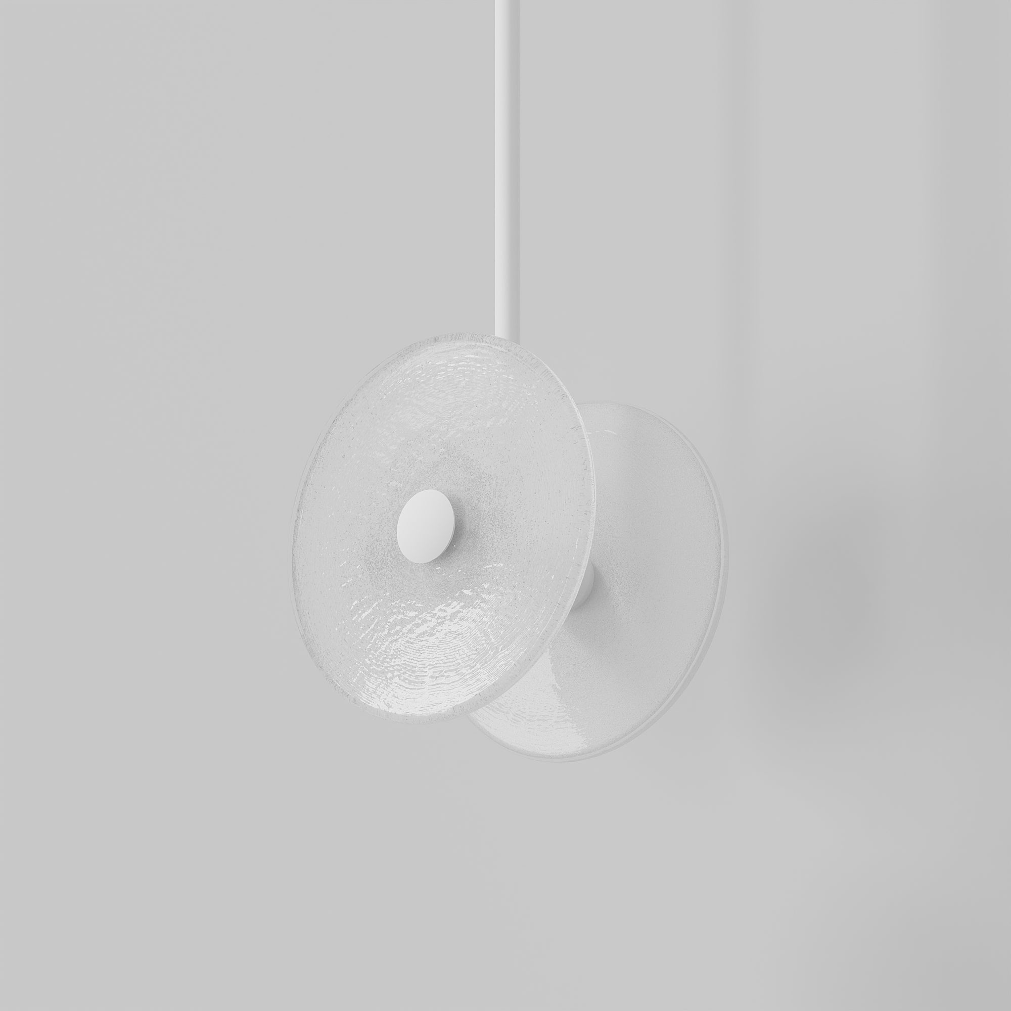 Coral Duo Rod Pendant - Frosted