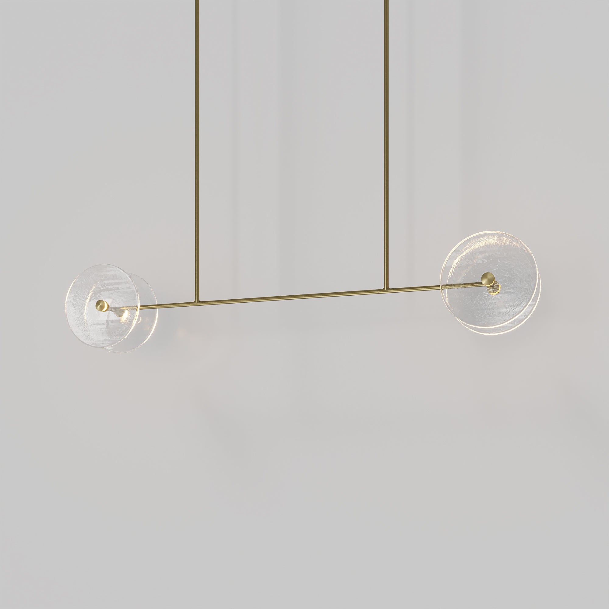 Coral Linear Rod Pendant ( Four Coral Pieces )