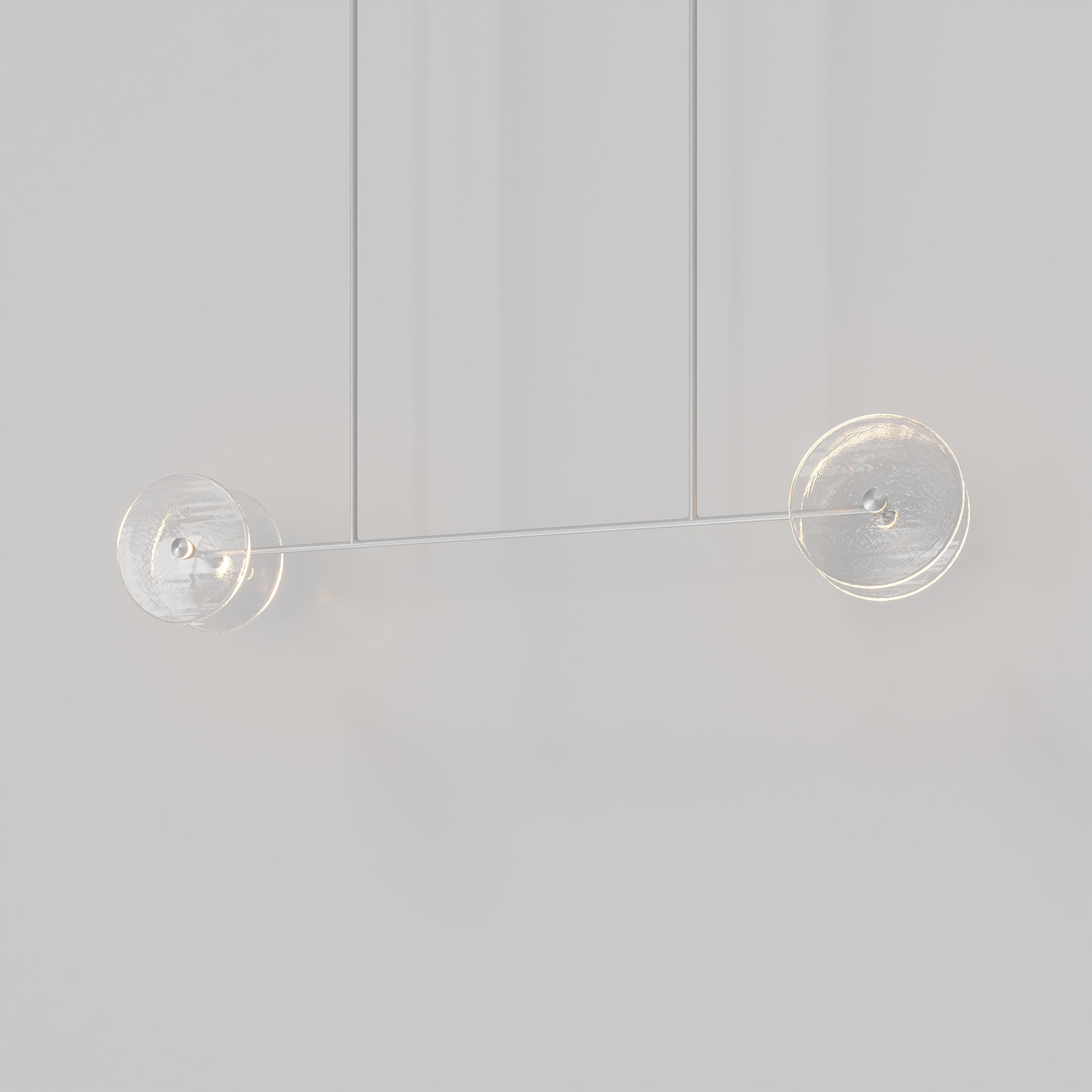 Coral Linear Rod Pendant ( Four Coral Pieces )
