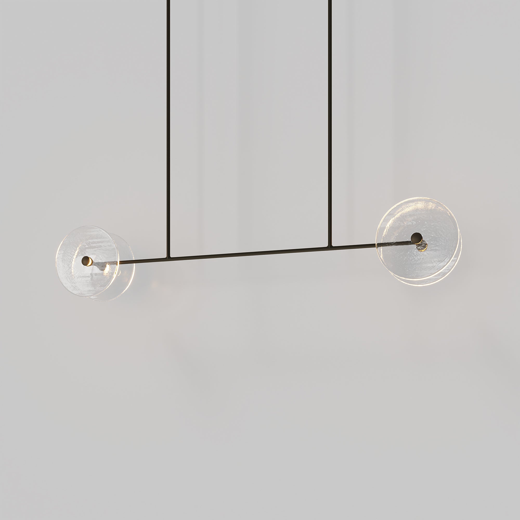 Coral Linear Rod Pendant ( Four Coral Pieces )