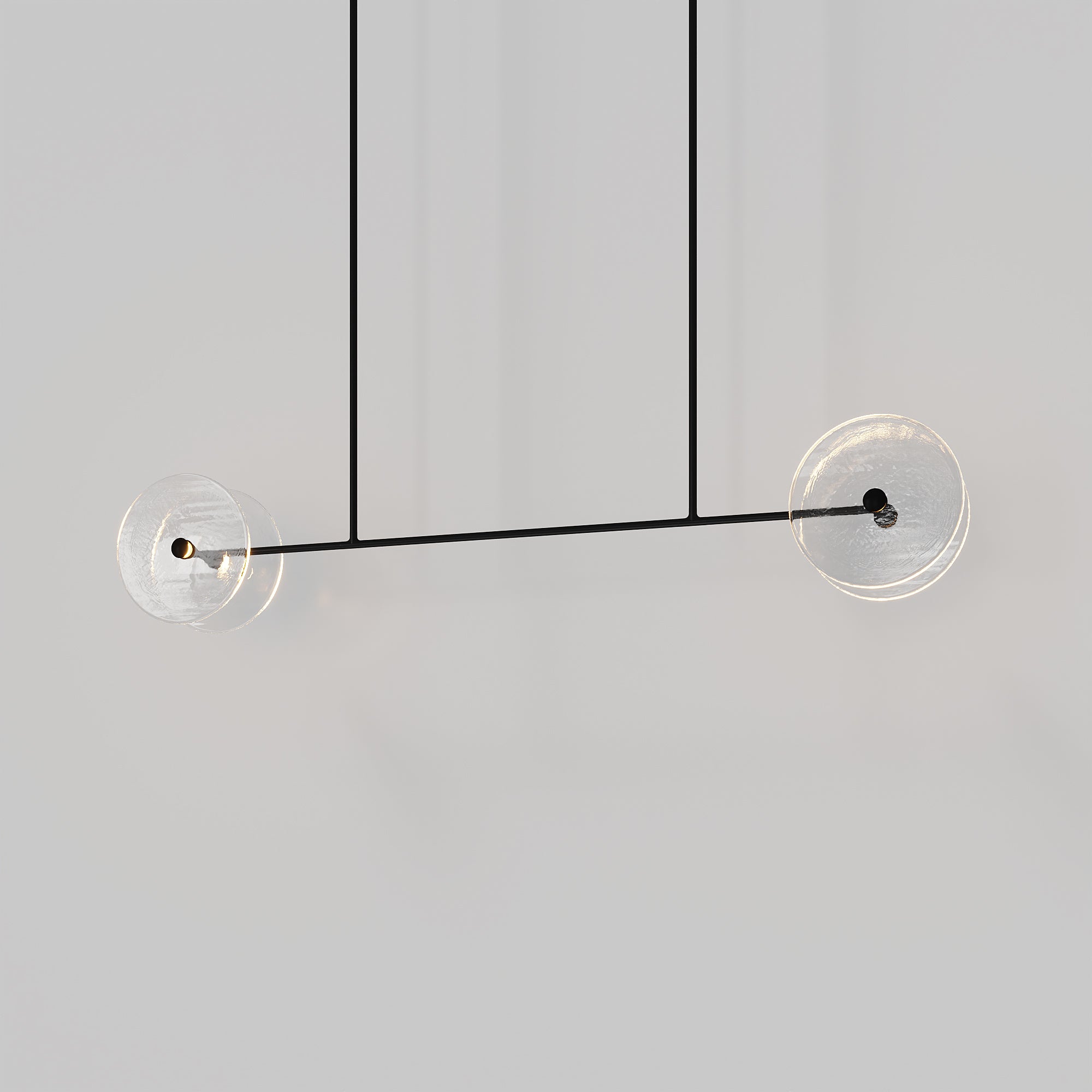 Coral Linear Rod Pendant ( Four Coral Pieces )