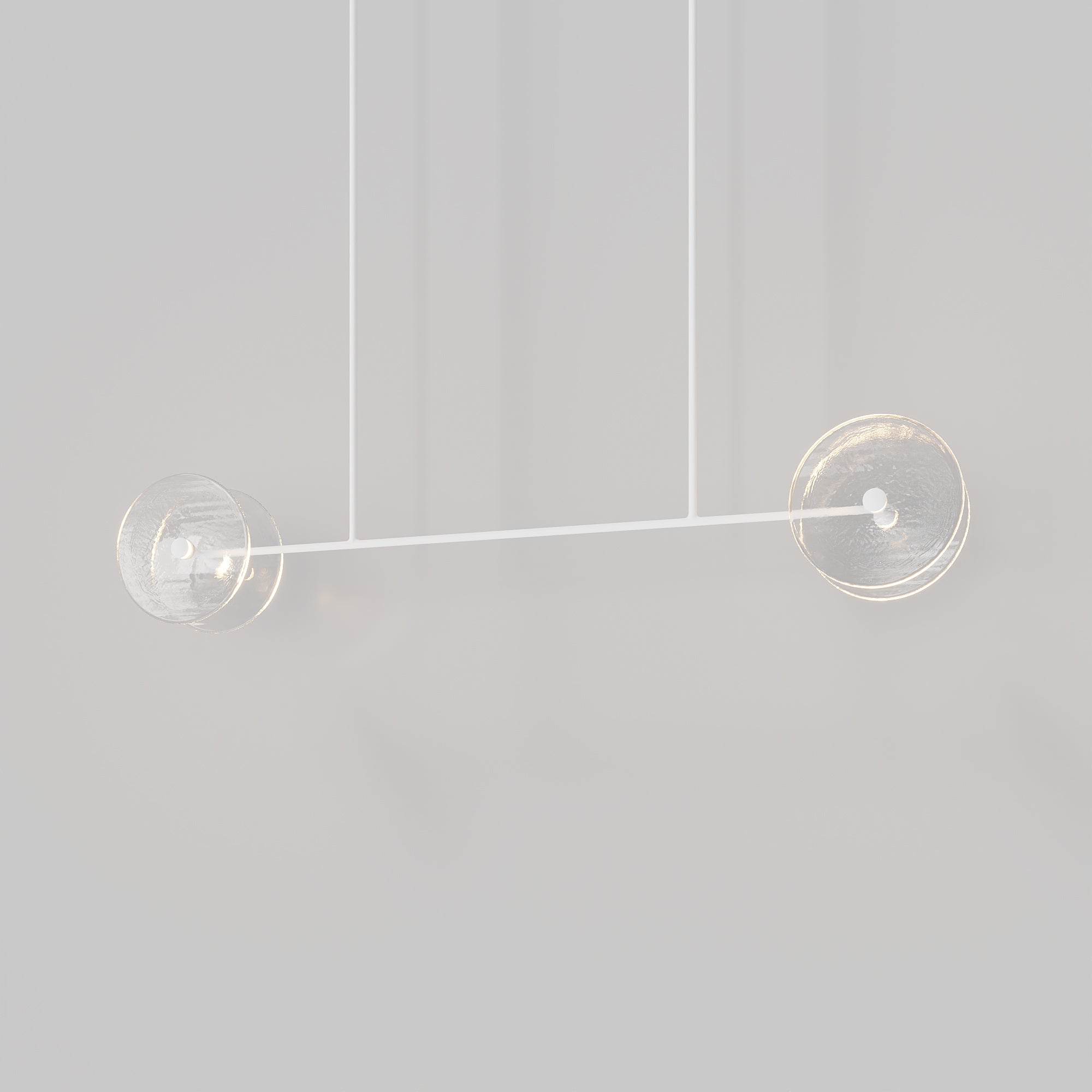 Coral Linear Rod Pendant ( Four Coral Pieces )
