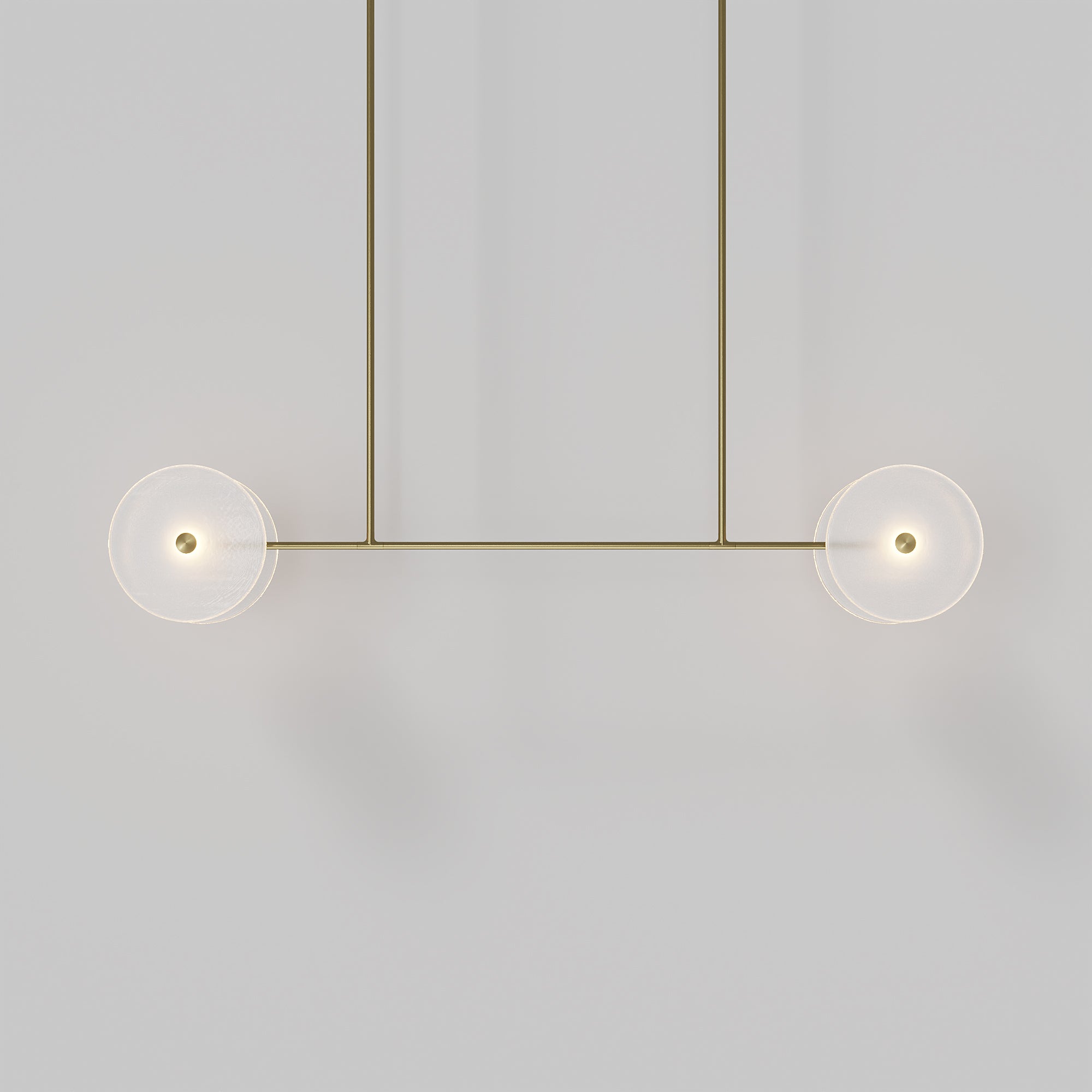 Coral Linear Rod Pendant ( Four Coral Pieces )