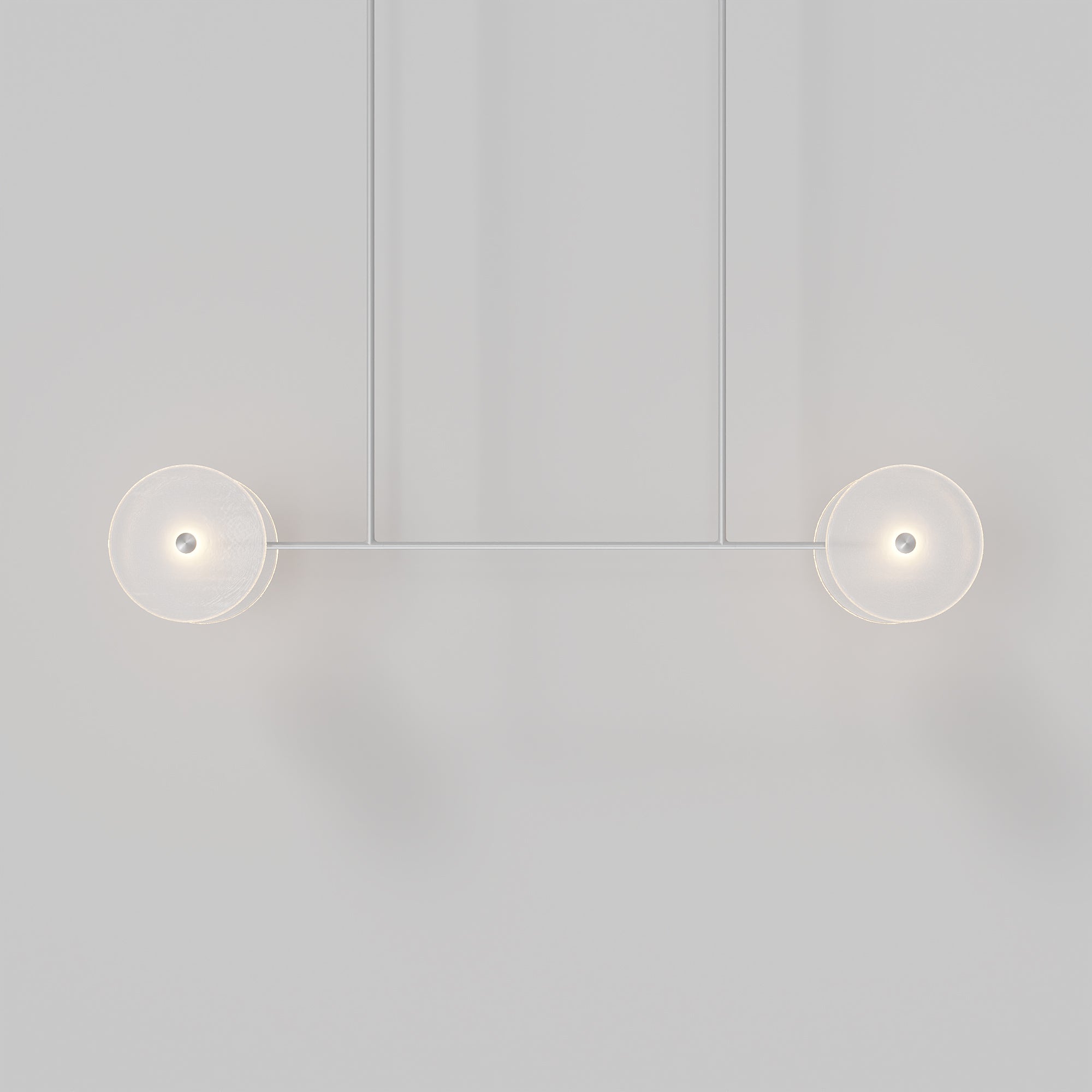 Coral Linear Rod Pendant ( Four Coral Pieces )