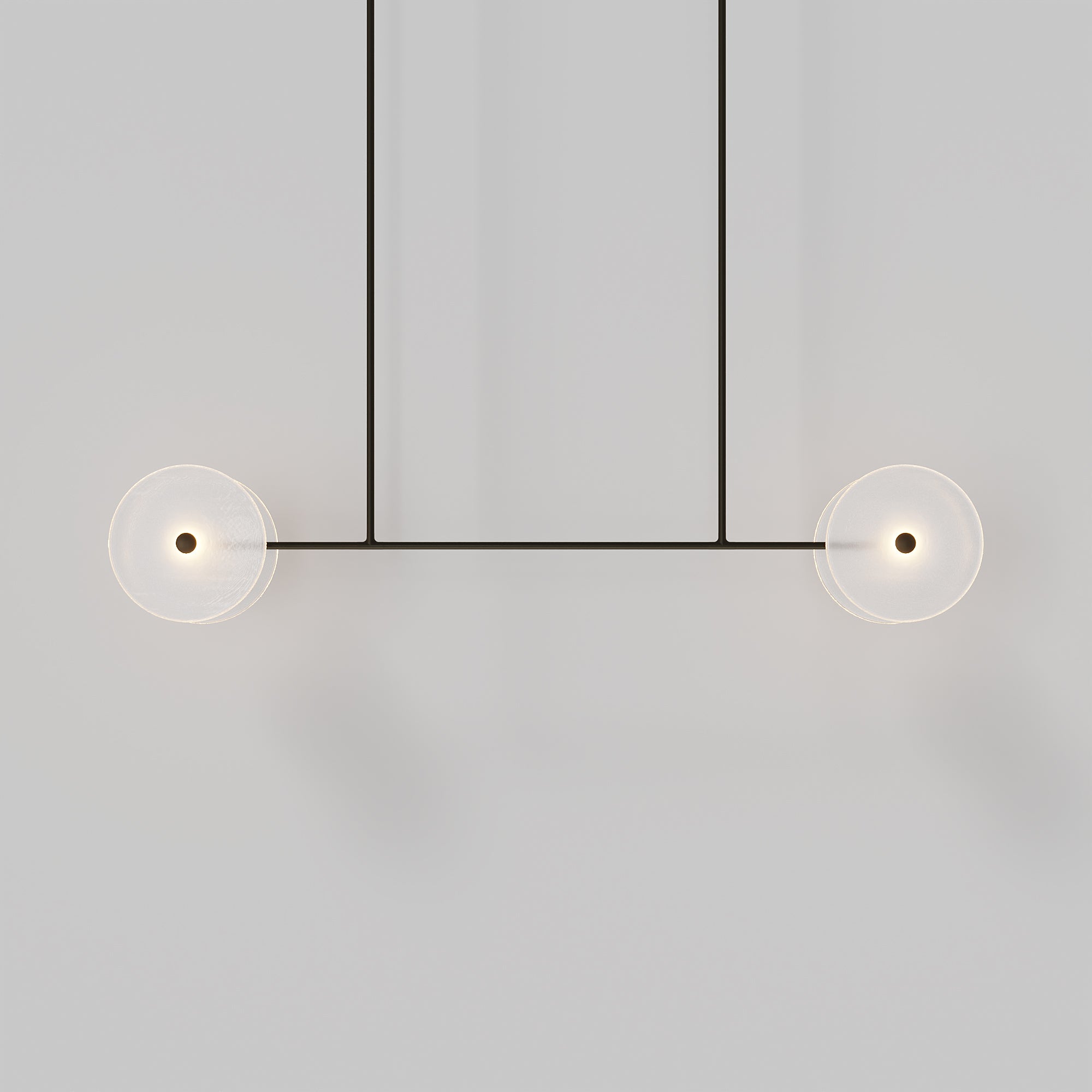 Coral Linear Rod Pendant ( Four Coral Pieces )
