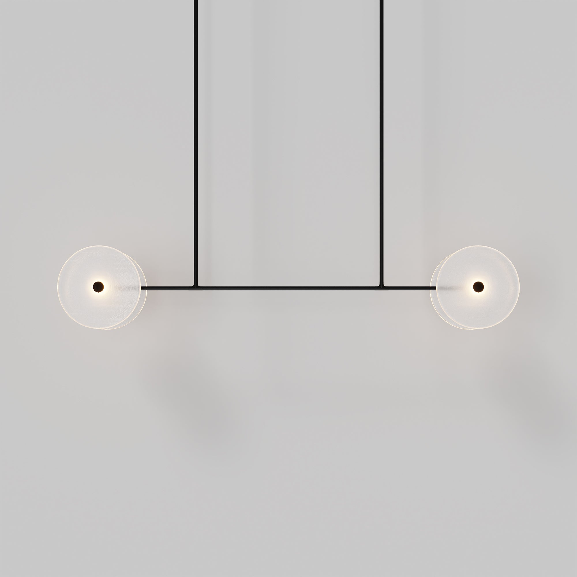Coral Linear Rod Pendant ( Four Coral Pieces )
