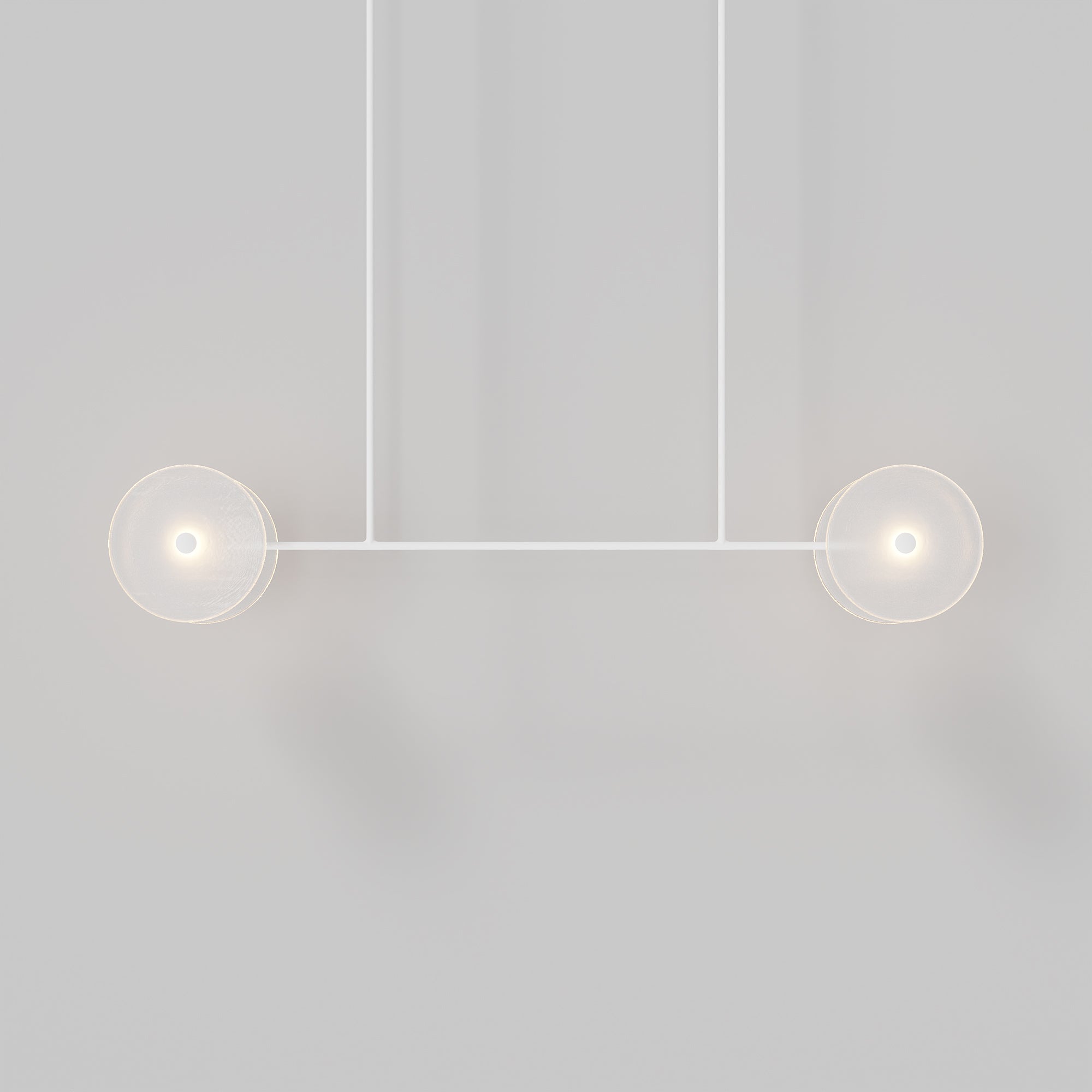 Coral Linear Rod Pendant ( Four Coral Pieces )