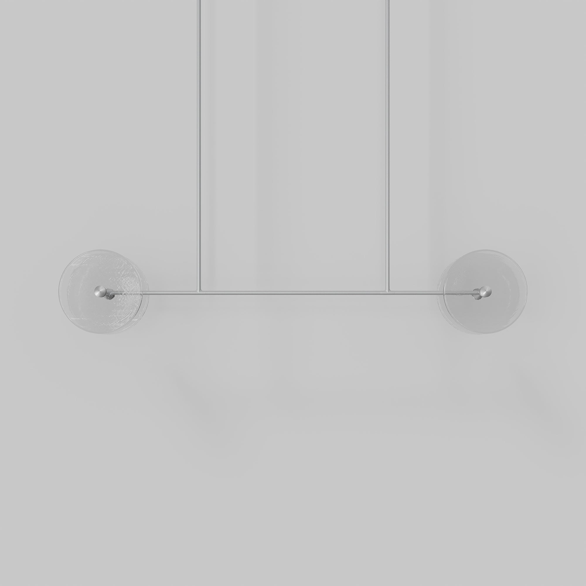 Coral Linear Rod Pendant ( Four Coral Pieces )