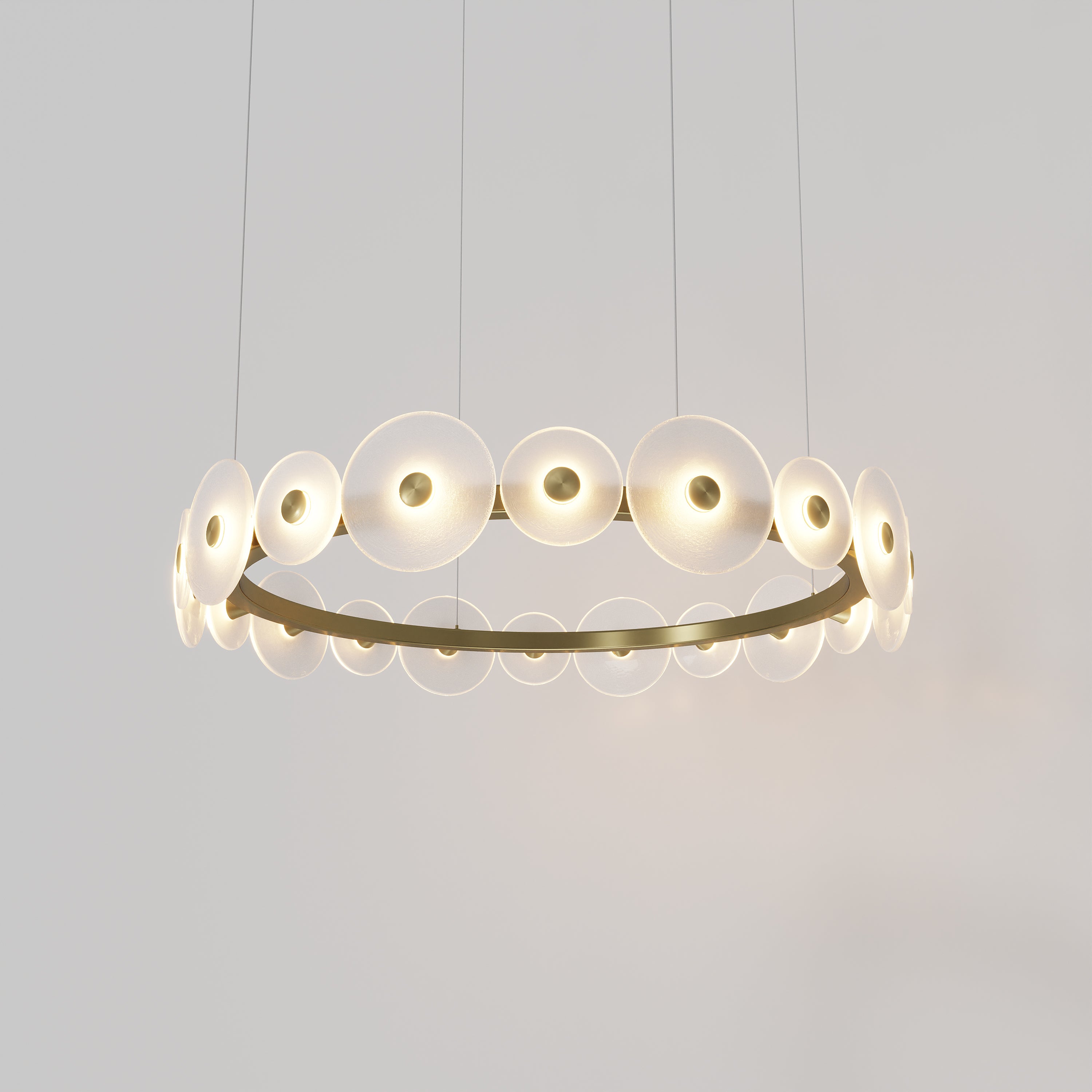 Coral Ring Pendant (20) - Frosted Glass