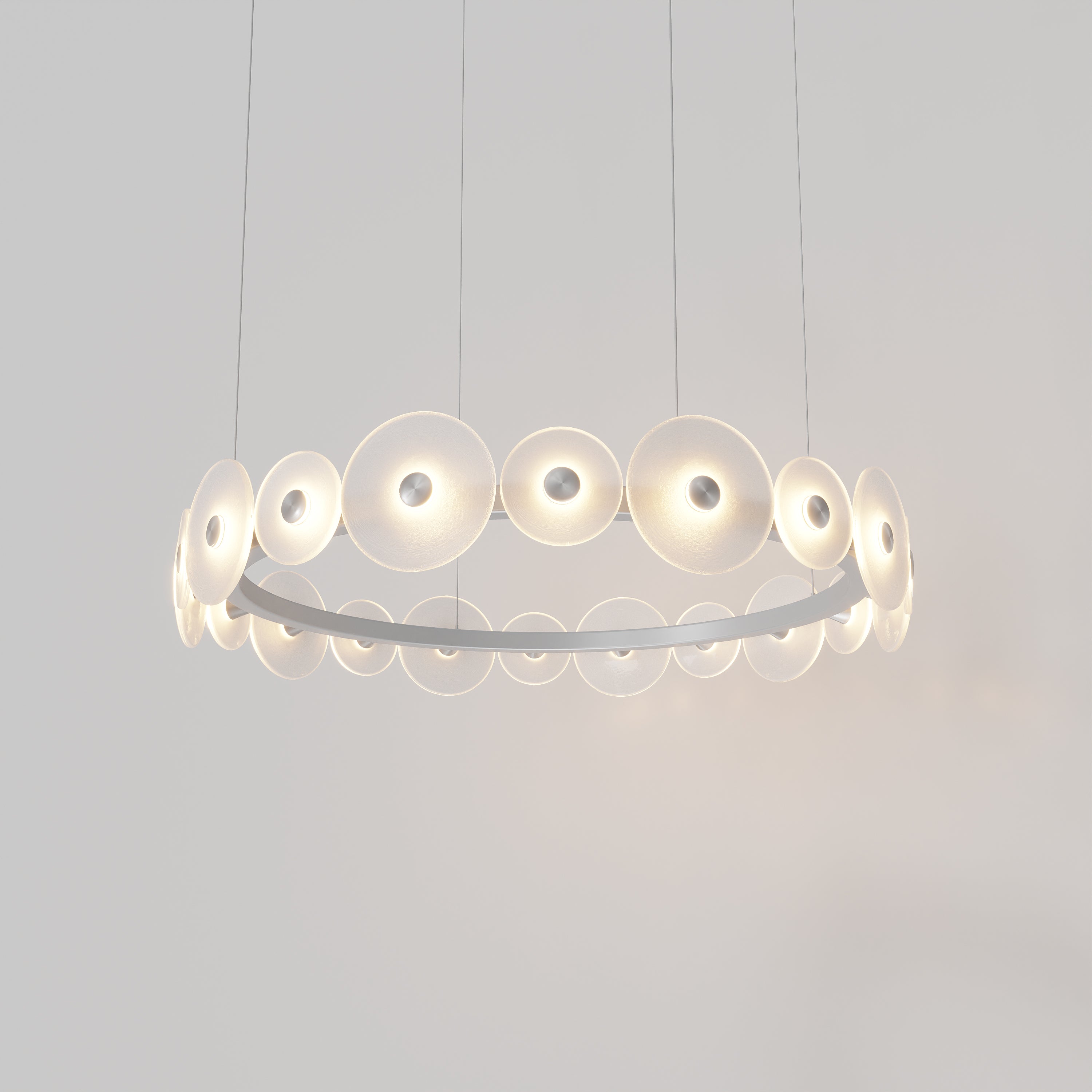 Coral Ring Pendant (20) - Frosted Glass