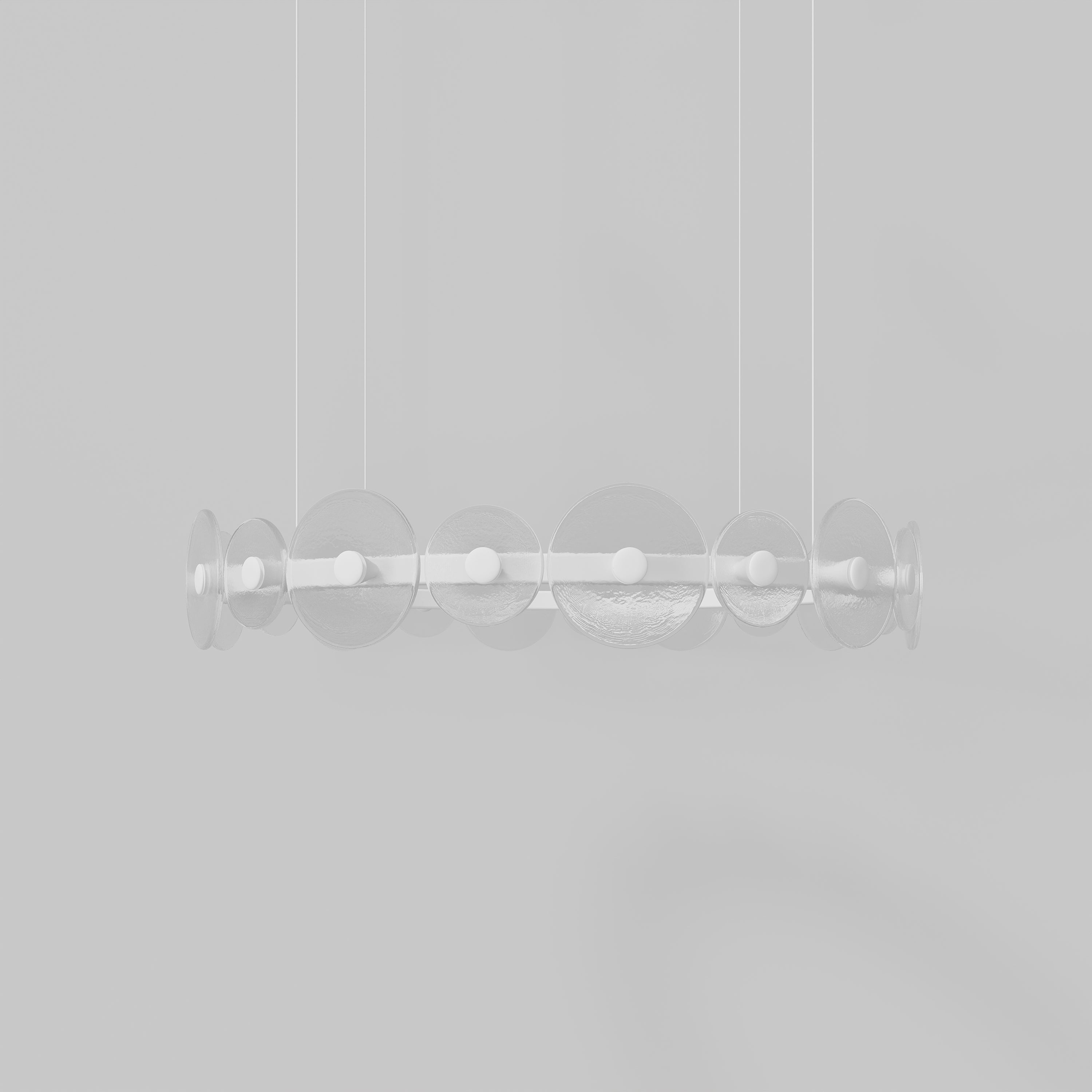 Coral Ring Pendant (20) - Clear Glass