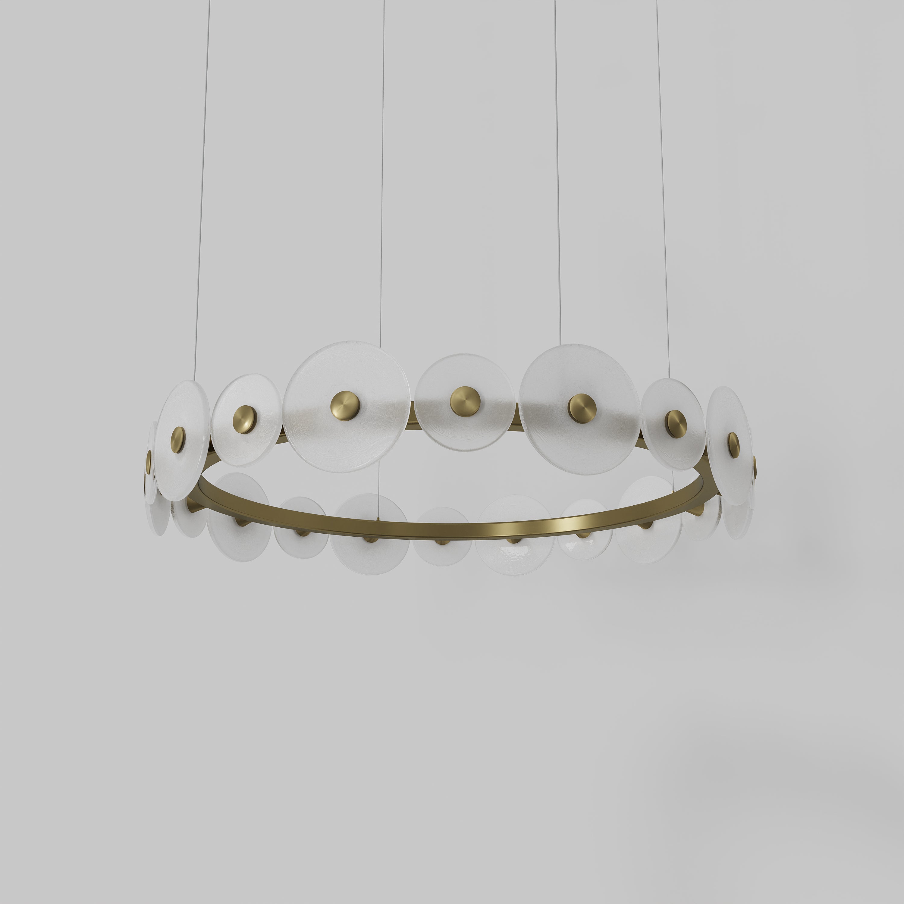 Coral Ring Pendant (20) - Frosted Glass