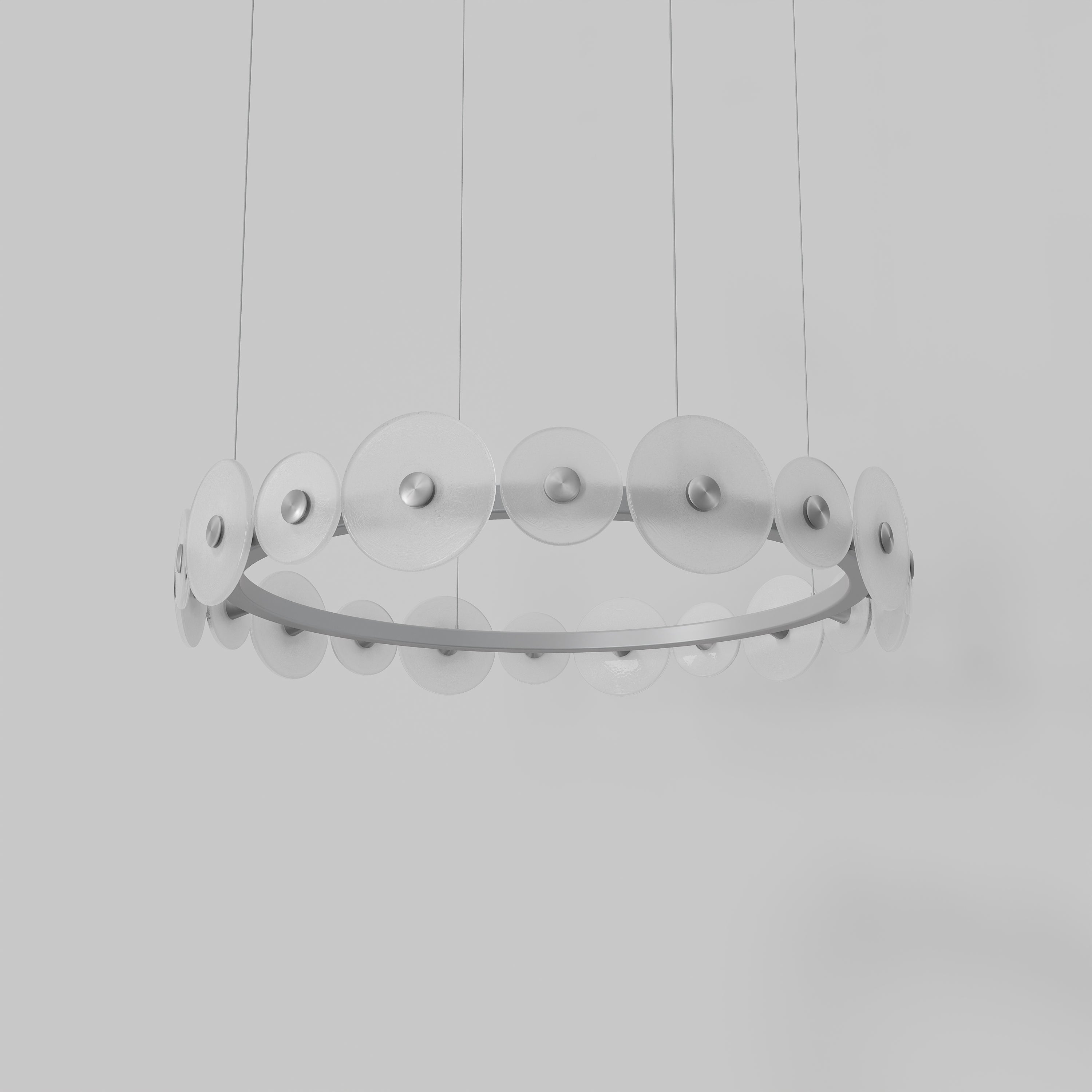Coral Ring Pendant (20) - Frosted Glass