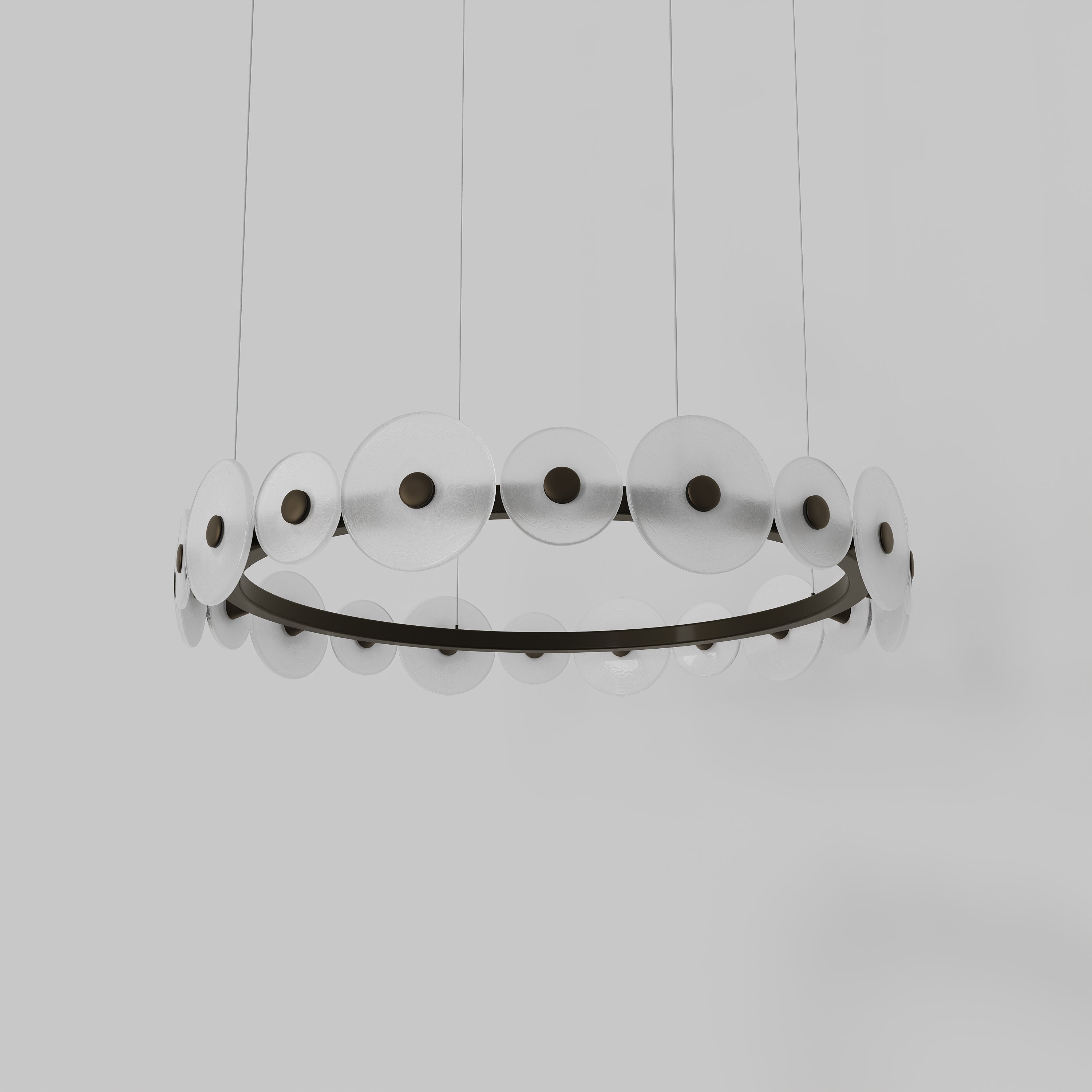 Coral Ring Pendant (20) - Frosted Glass
