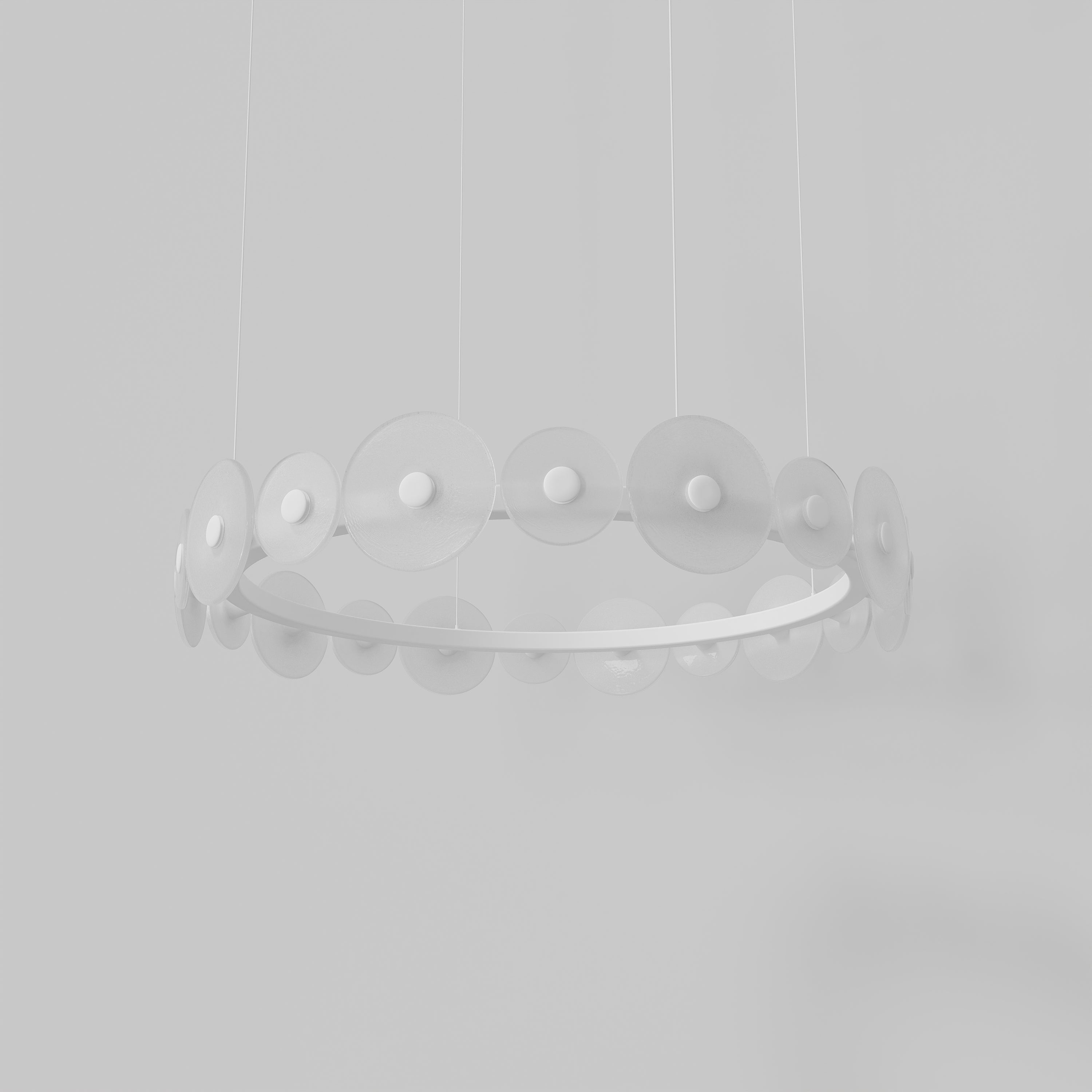 Coral Ring Pendant (20) - Frosted Glass