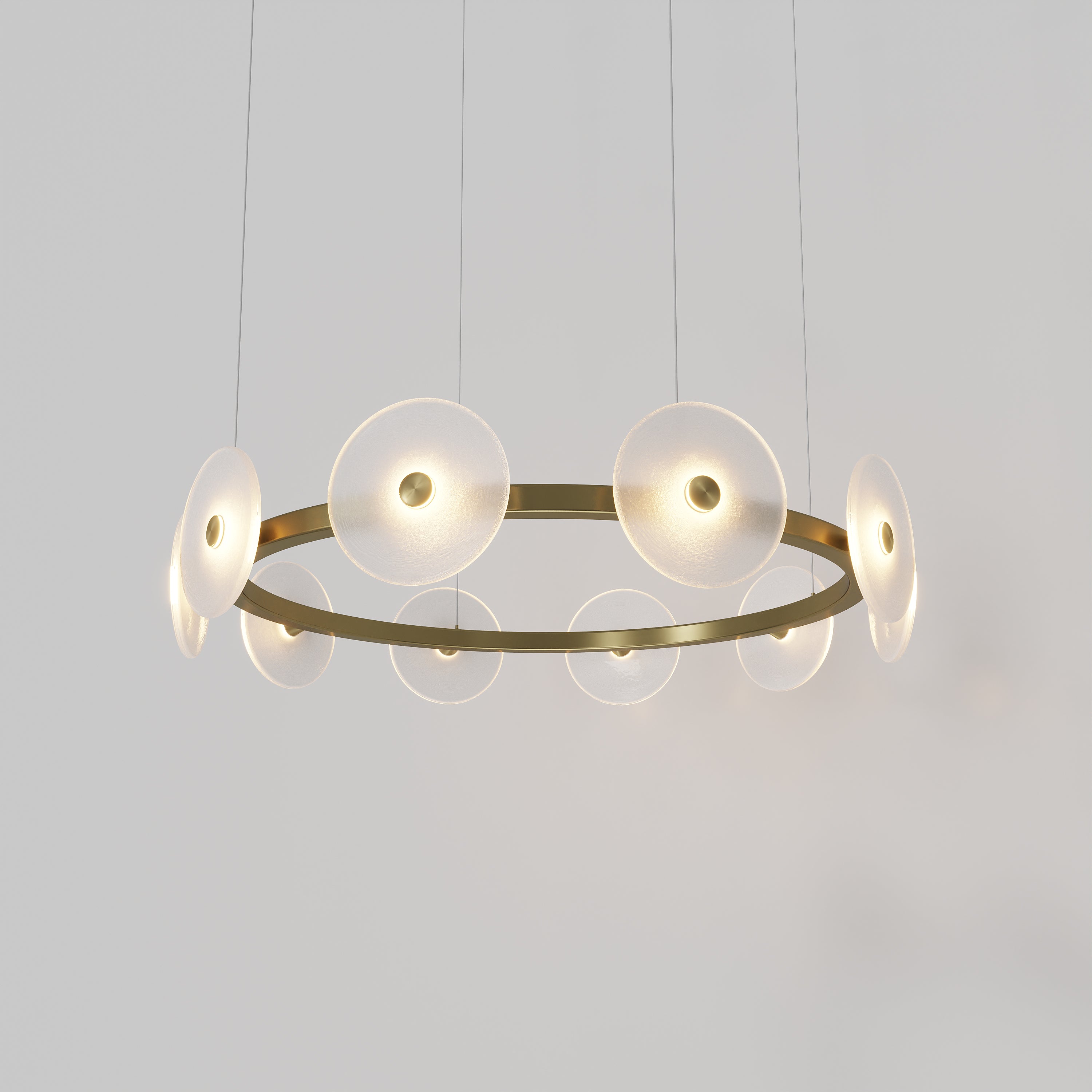 Coral Ring Pendant (10) - Frosted Glass
