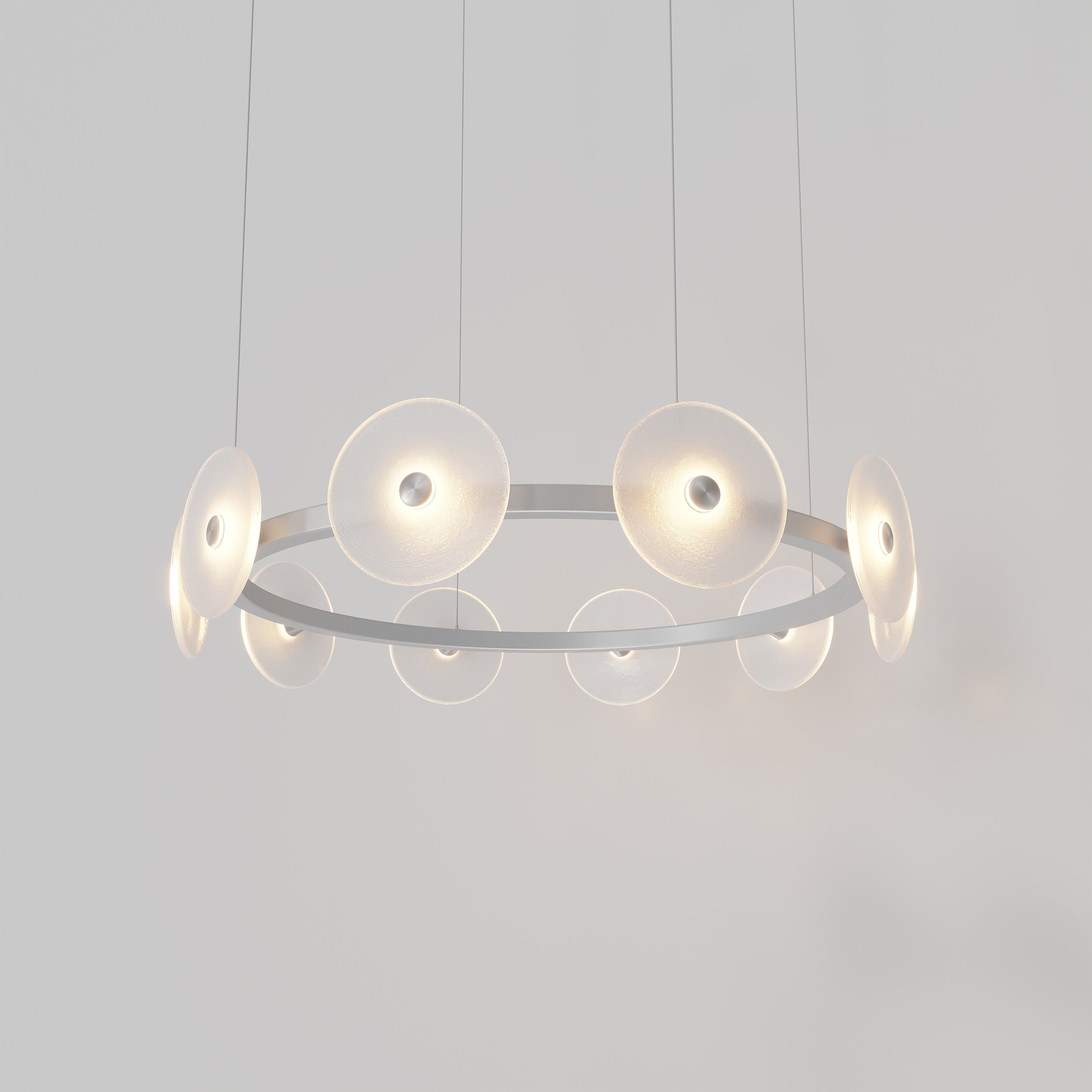 Coral Ring Pendant (10) - Frosted Glass