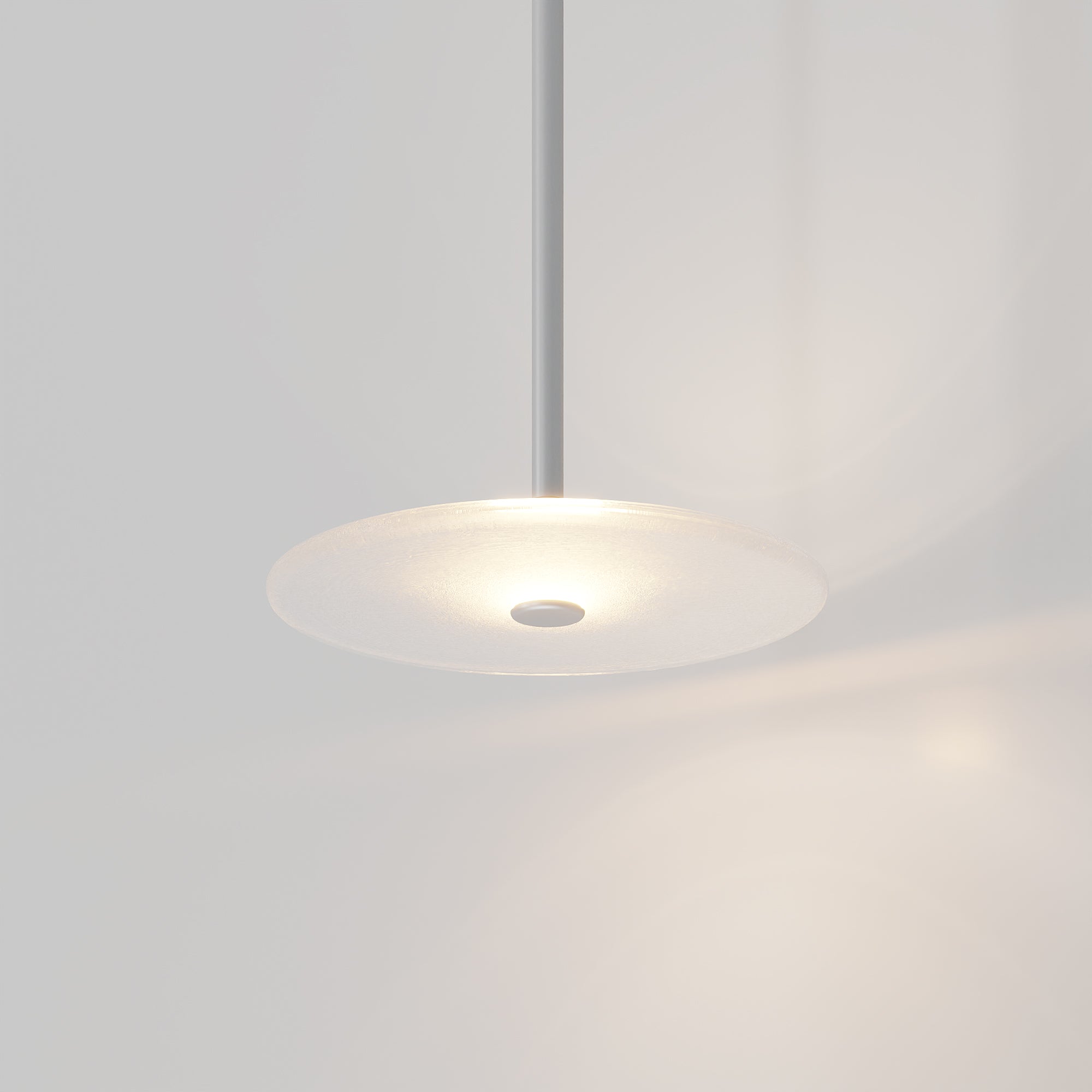 Coral Single Pendant - Frosted Glass
