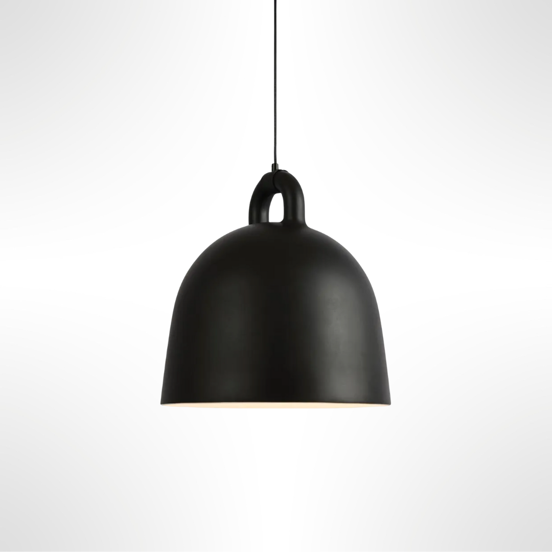 Black Enzo pendant lamp on a white background