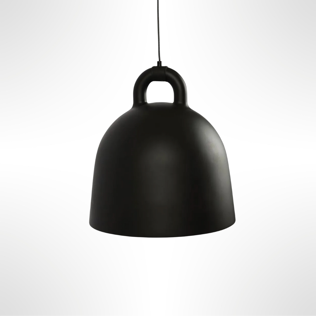 Black Enzo pendant lamp on a white background