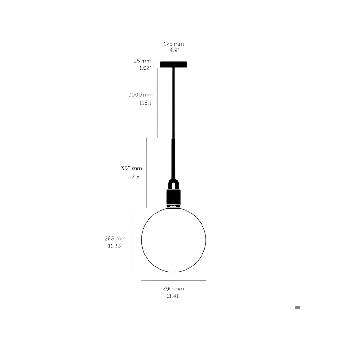 Forked Globe Pendant