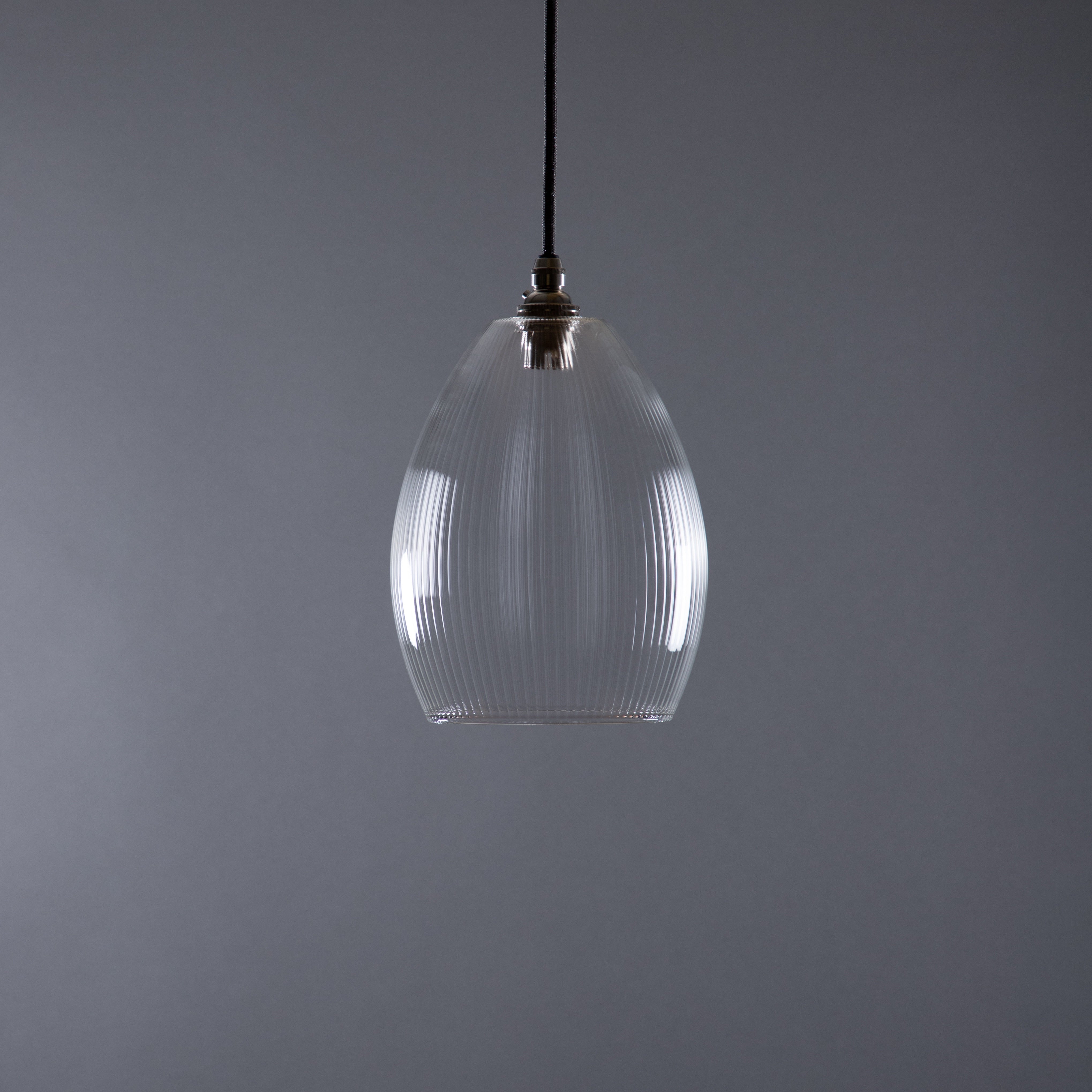 Jules Fine Ribbed Glass Pendant