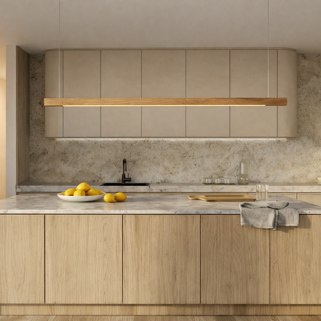 Capsühl Linear | LED Pendant | Oak