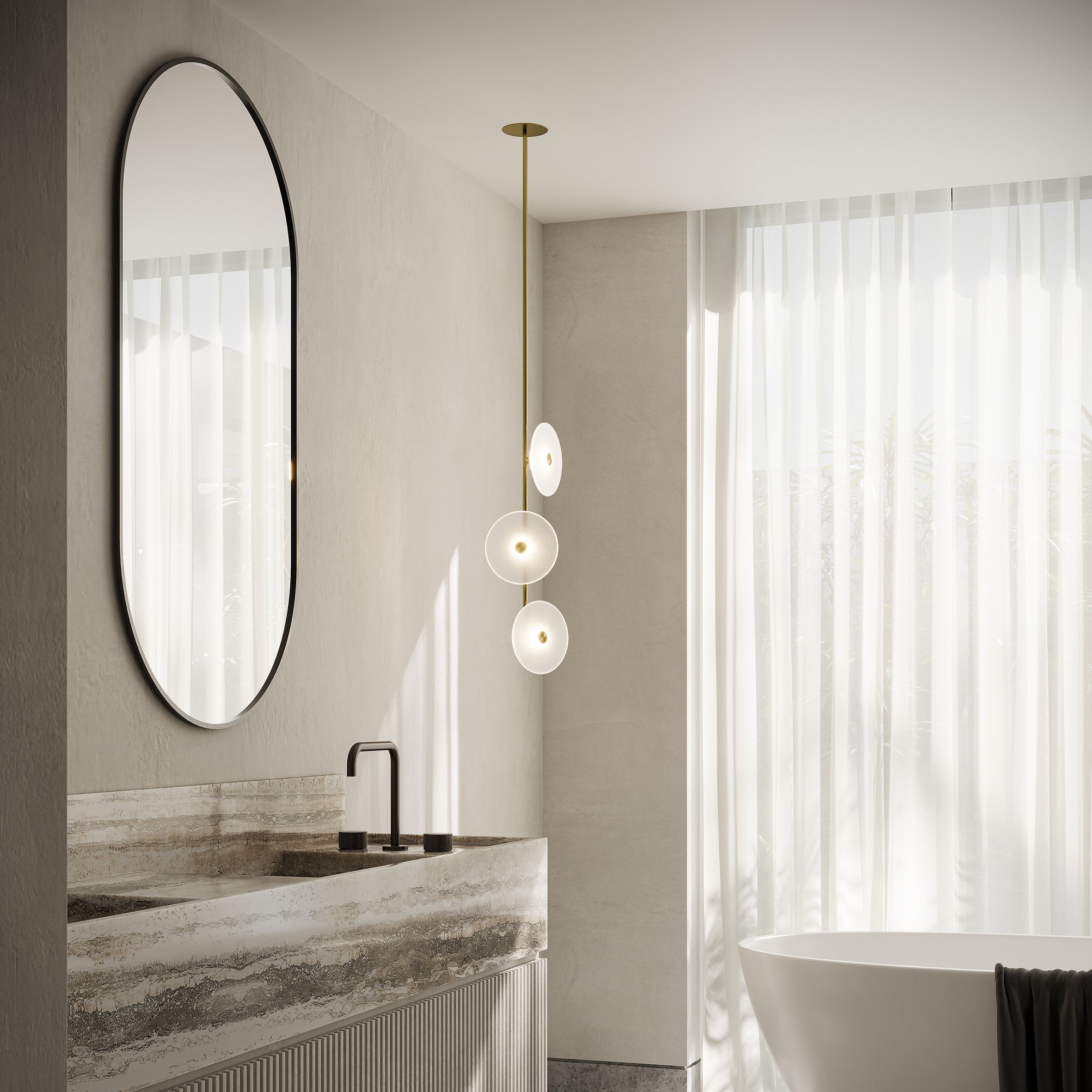 Coral Trio Pendant Light (Off Centered)