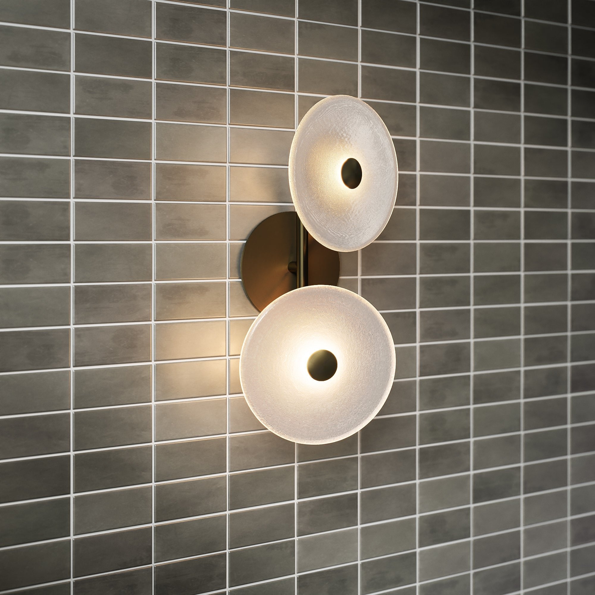 Coral Duo Rod Wall Light - (Off-Centered)